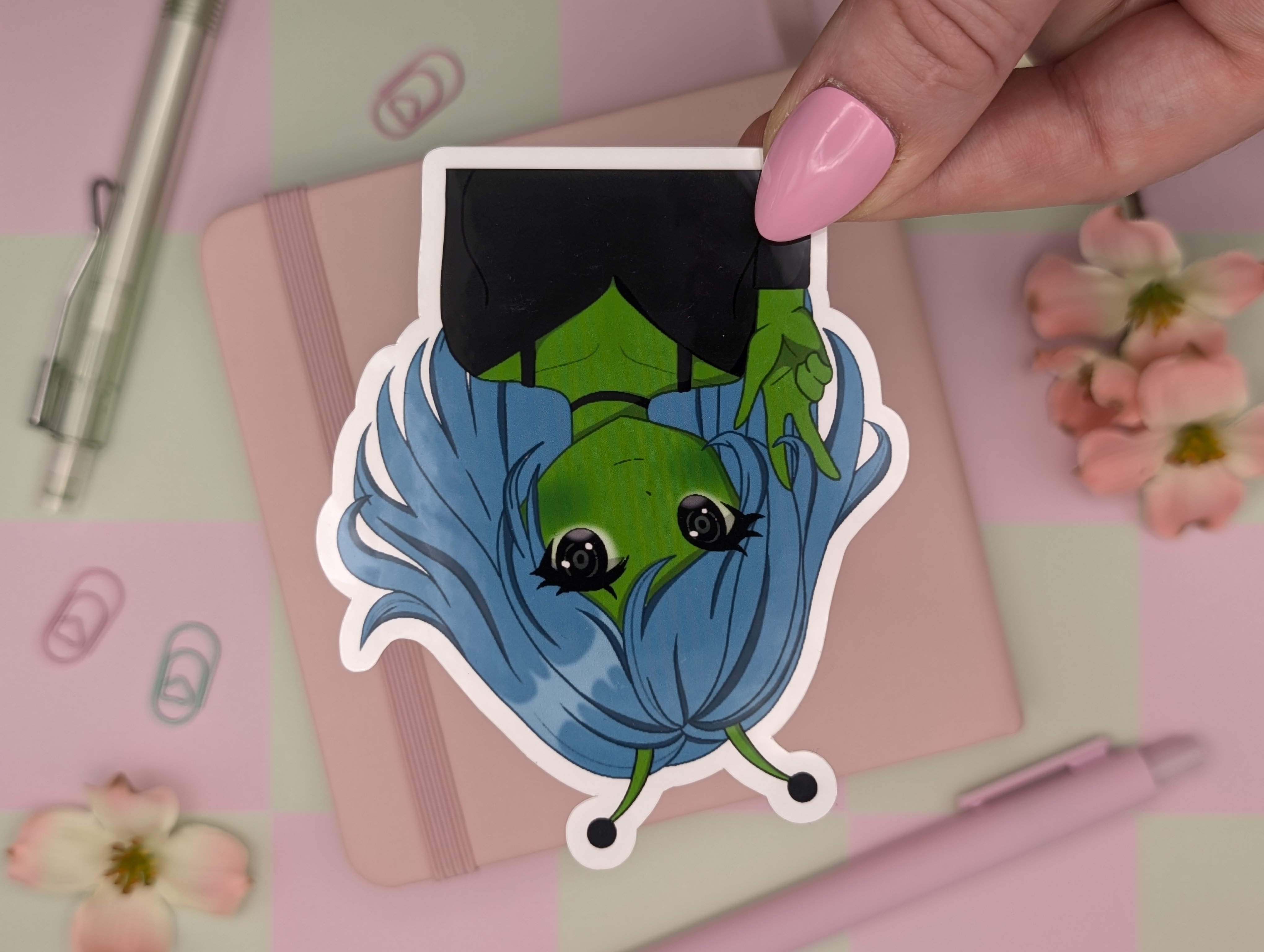 Alien Girl Sticker / Art Print