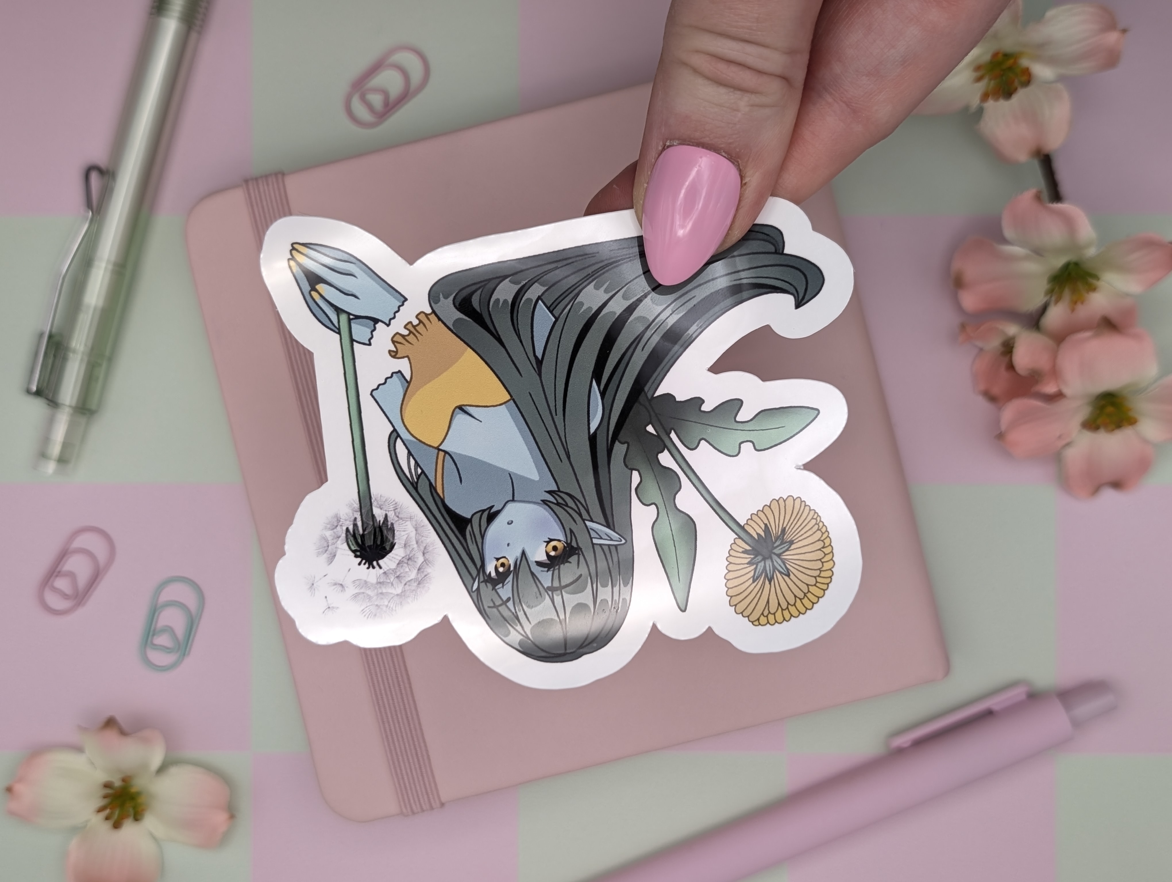 Dandelion Girl Sticker / Art Print