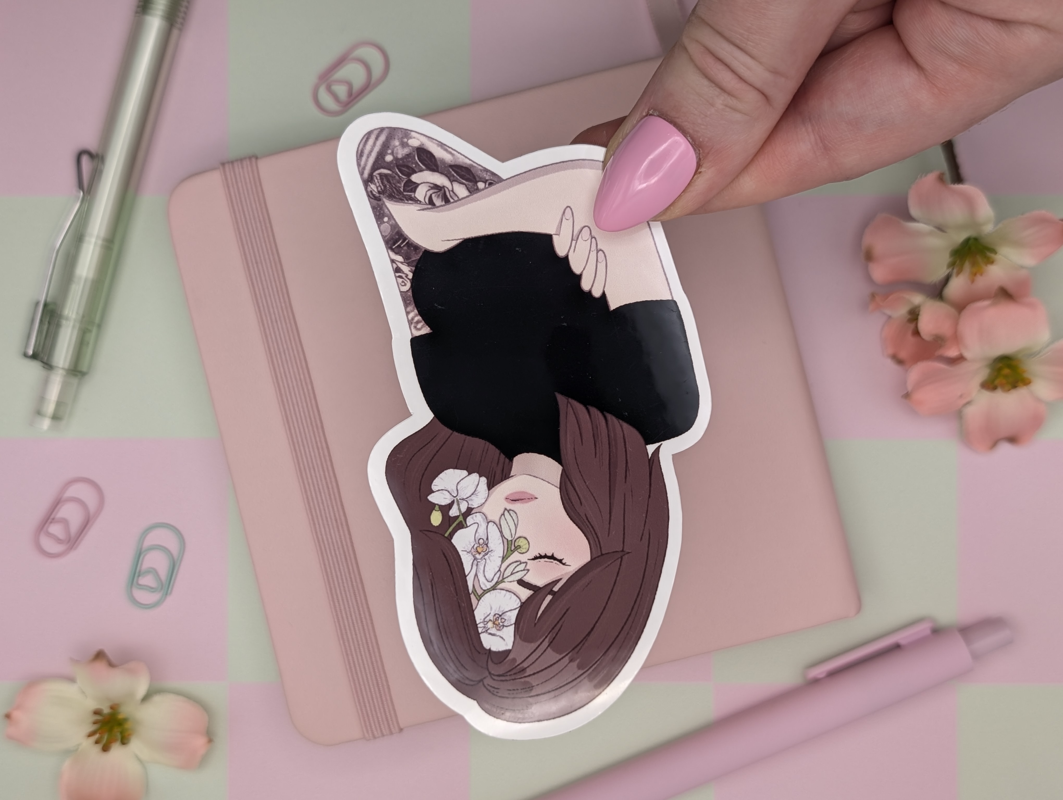 Orchid Girl Sticker / Art Print