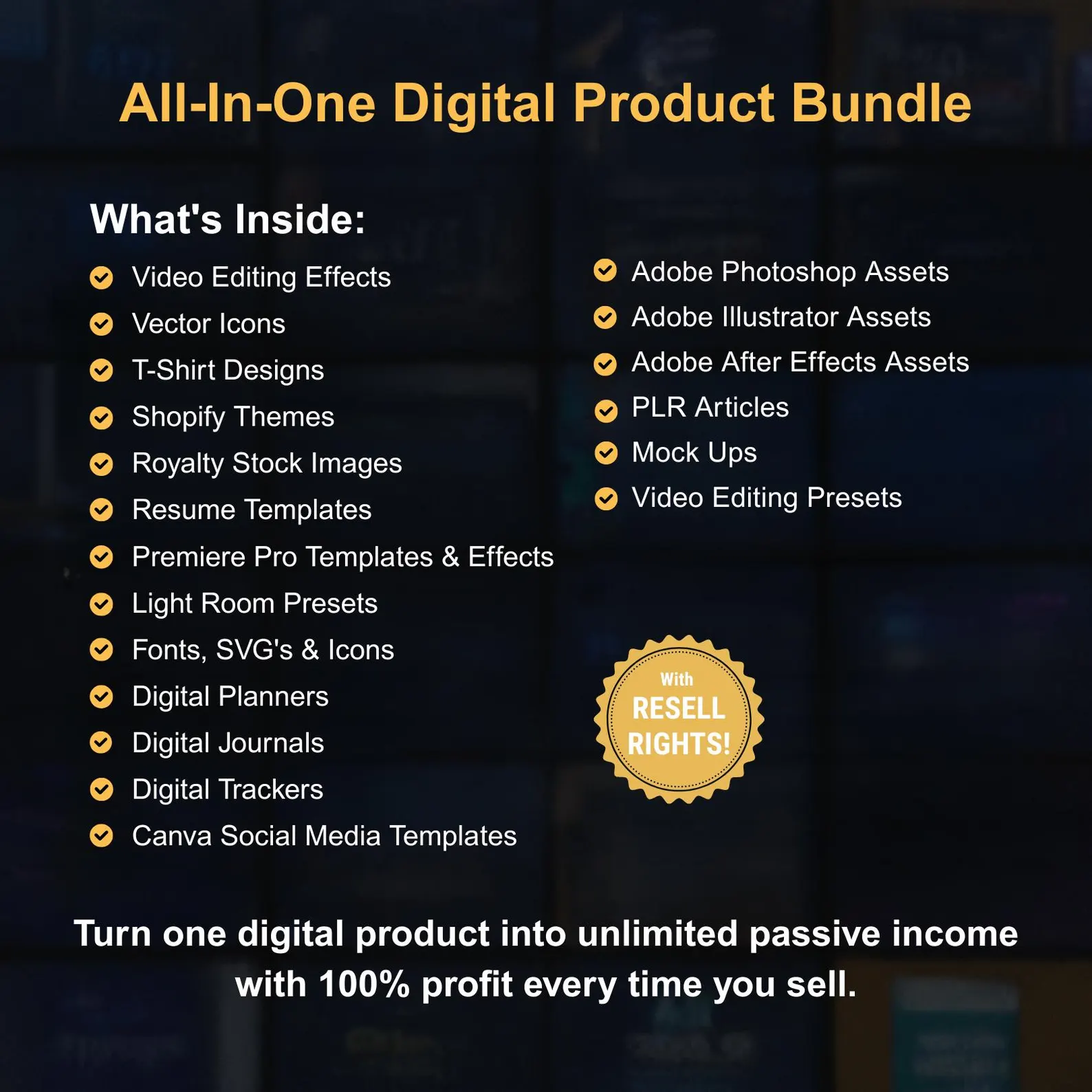  Digital Products Bundle for Passive Income, Private Label Rights & Master Resell Rights, Millions of DFY PLR MRR