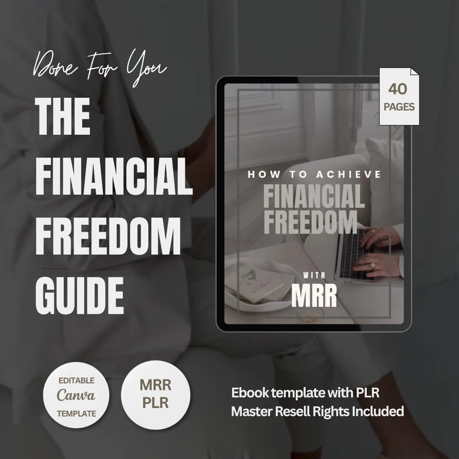 The Financial Freedom Guide with PLR & MRR, Editable eBook Template 