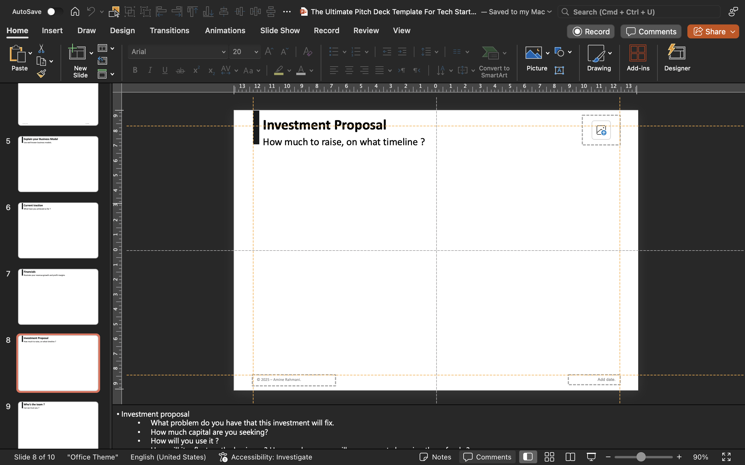 Powerpoint Pitch Deck Template For African Startups