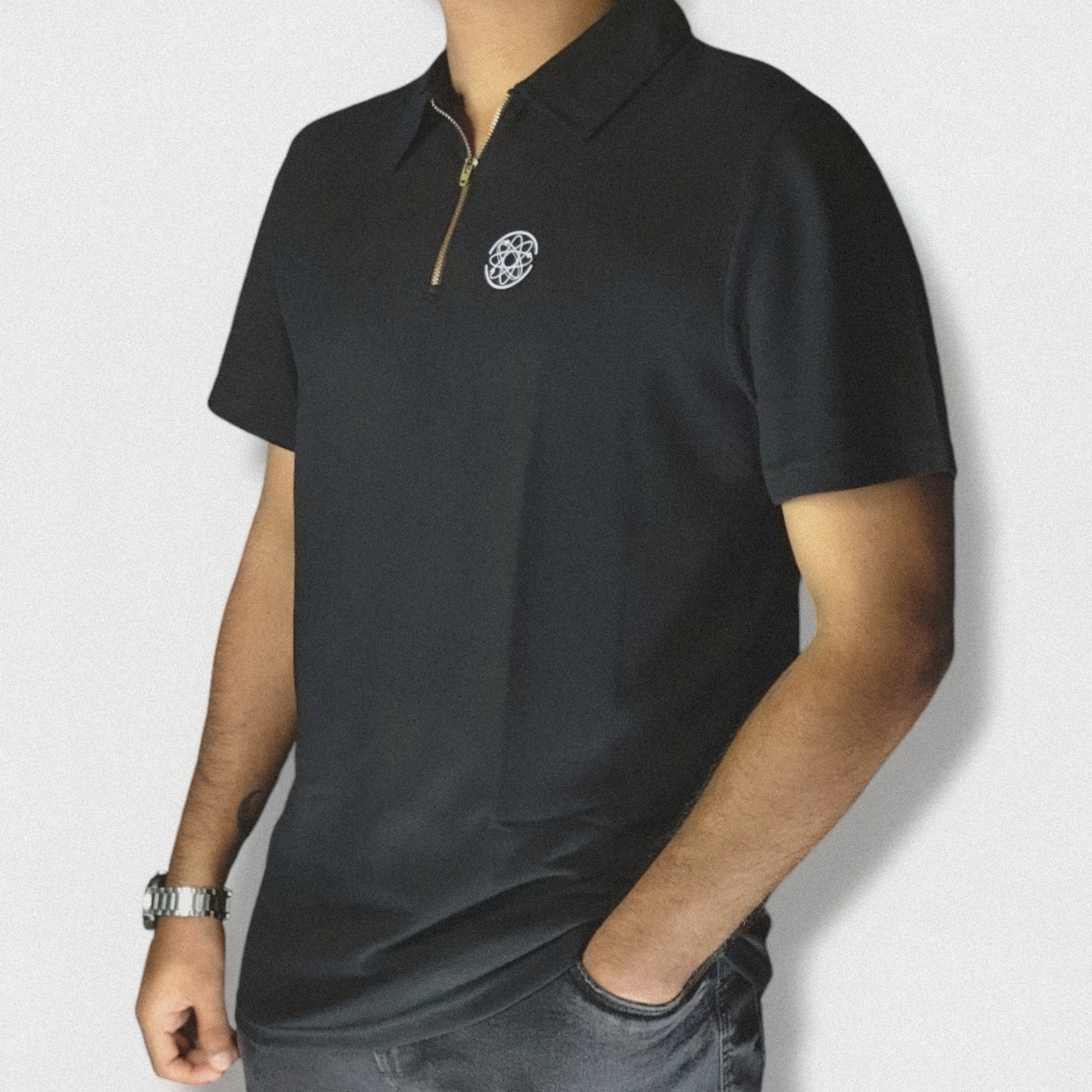 Zipper Polo T-shirt