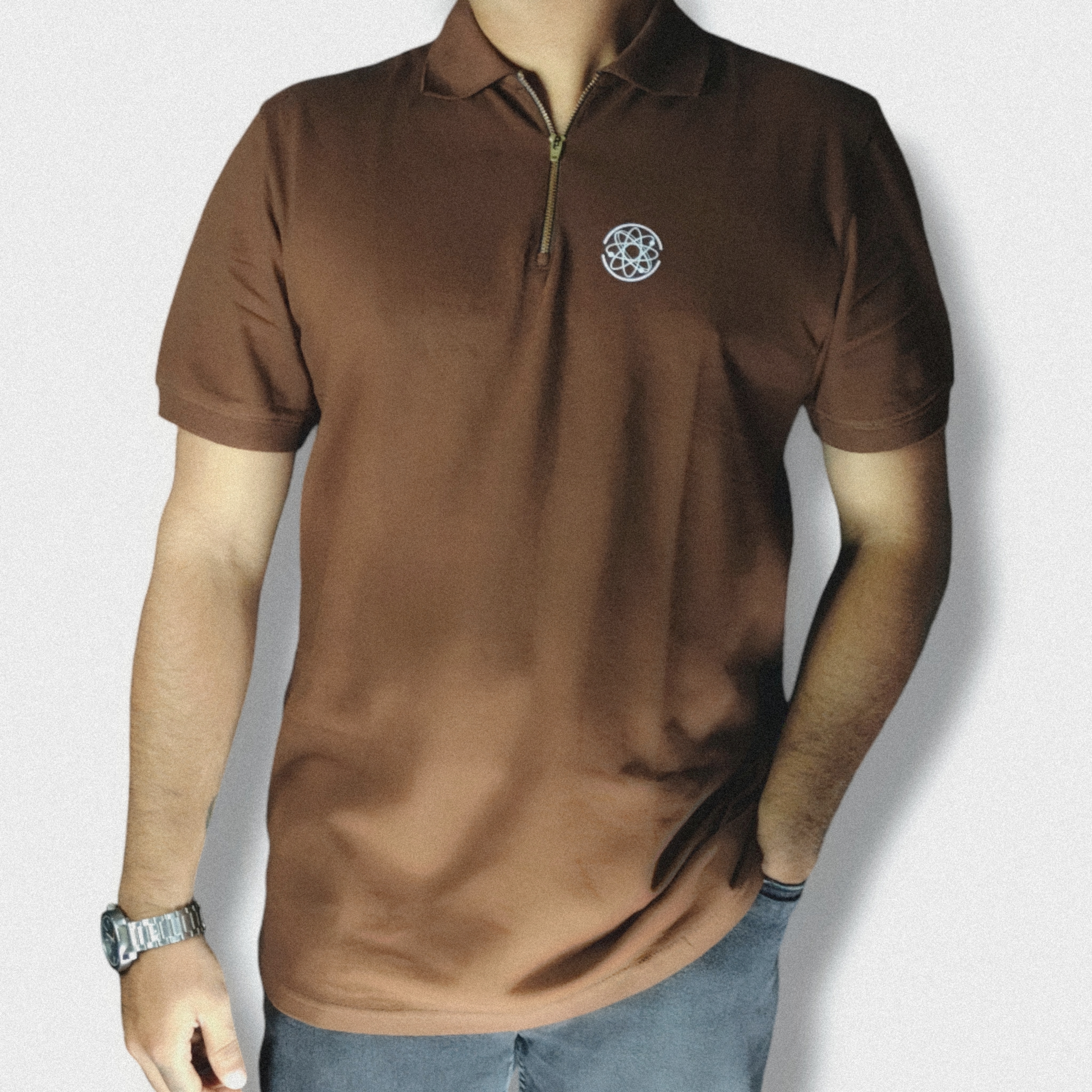 Zipper Polo T-shirt