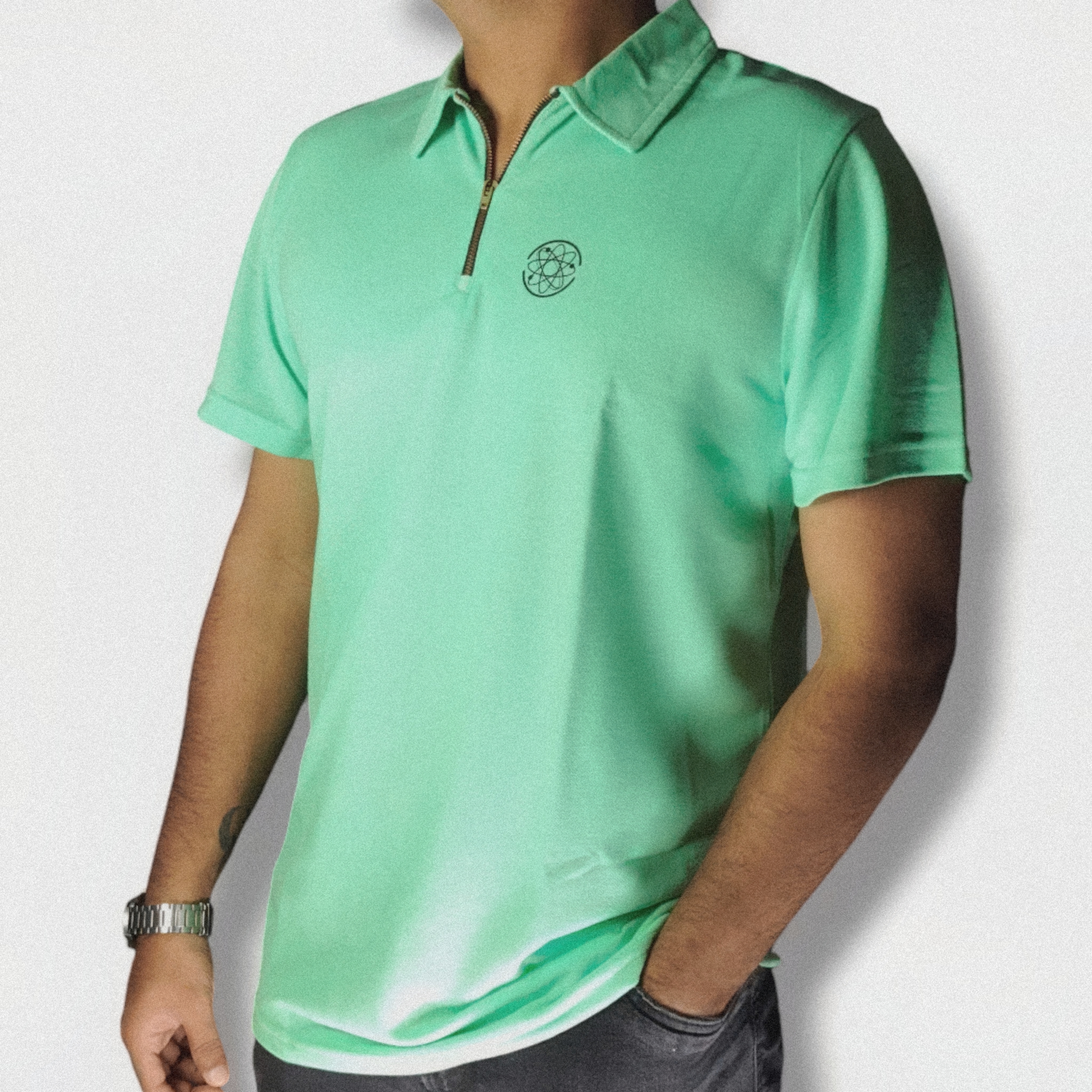 Zipper Polo T-shirt