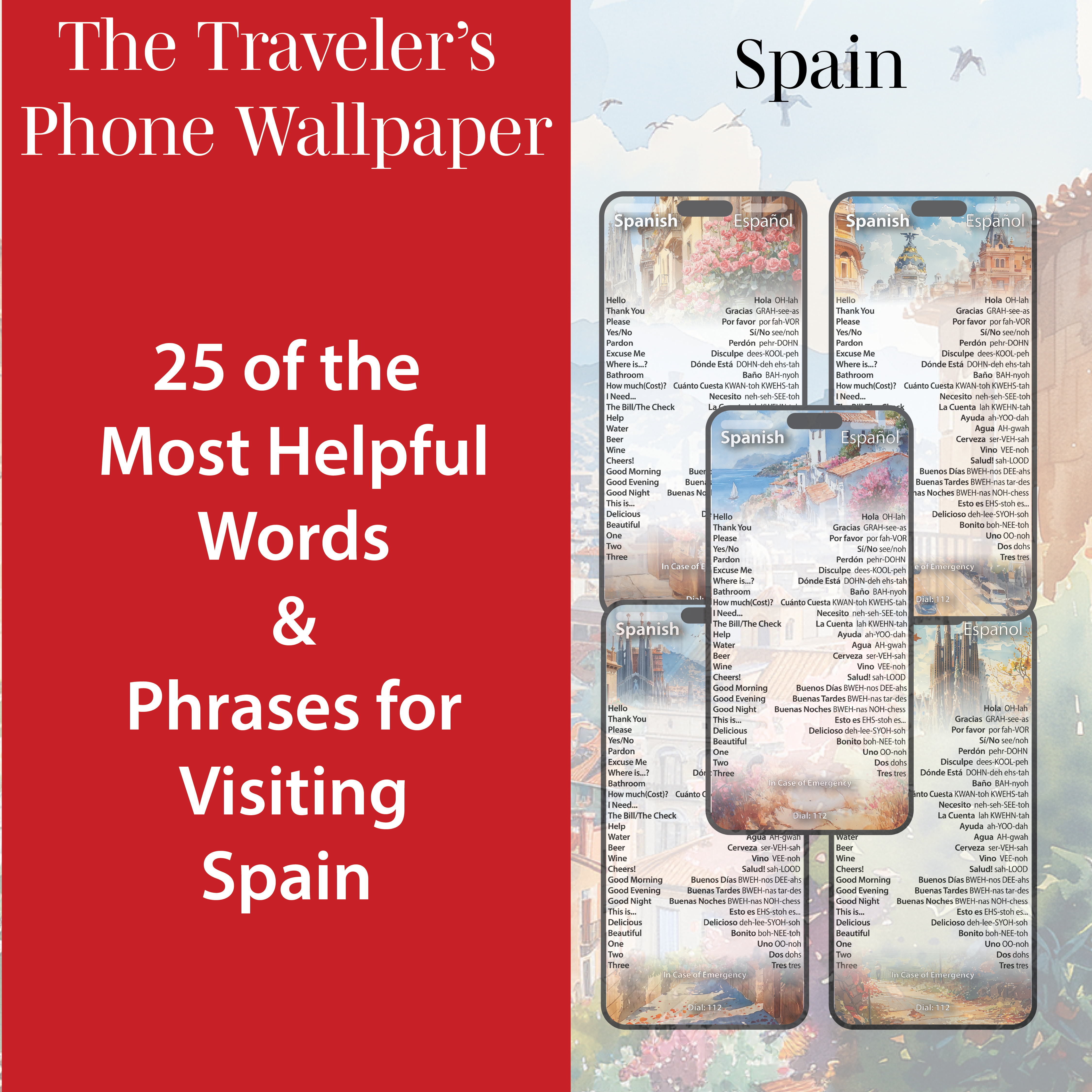 The Traveler's Phone Wallpaper - Spain