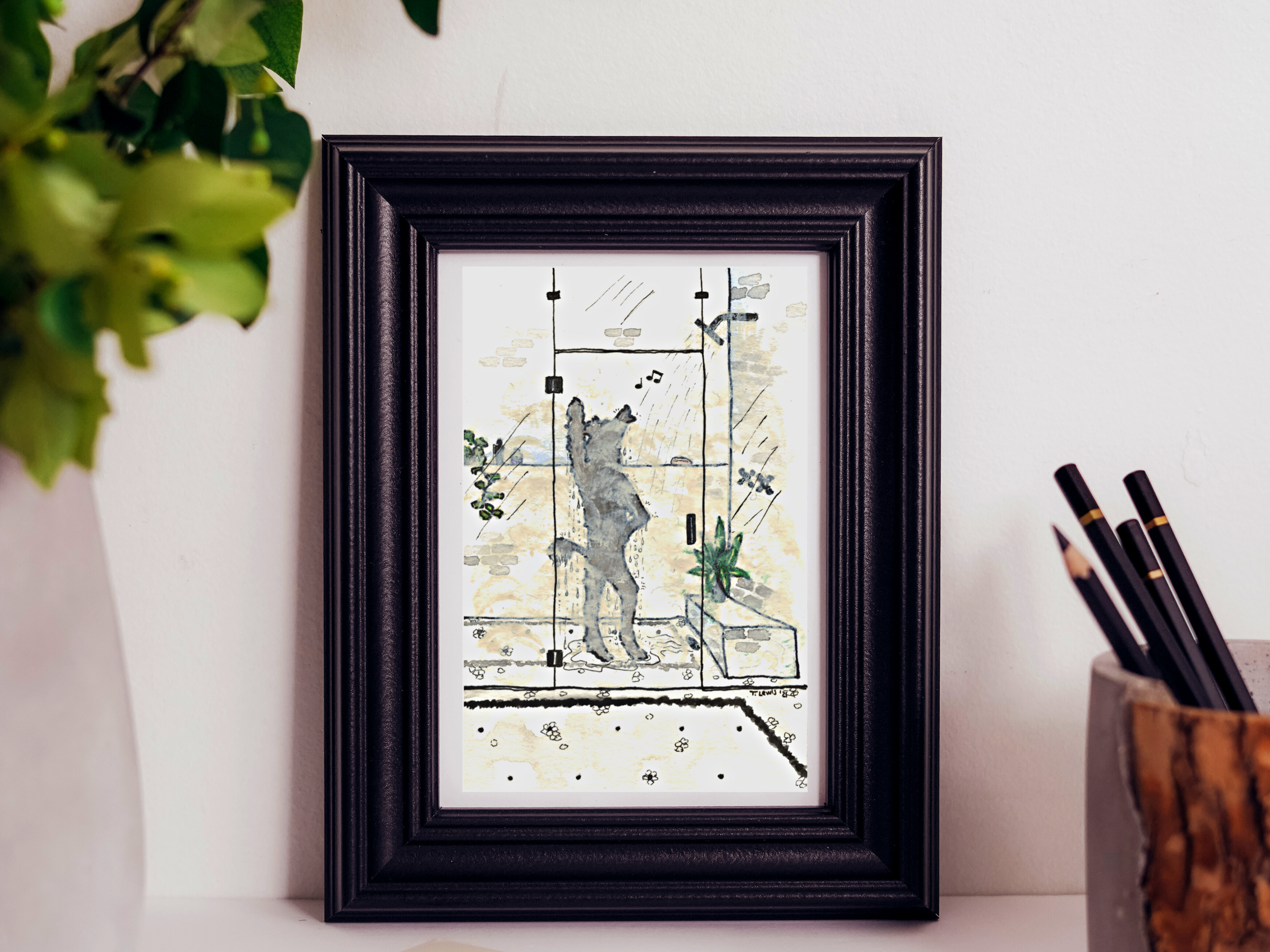 Humorous Poodle Bathroom Art Prints