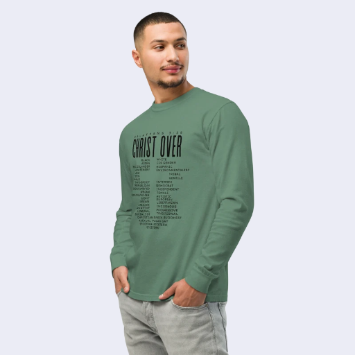 Unisex Christ Over Light Blends Premium Long-sleeve Tee
