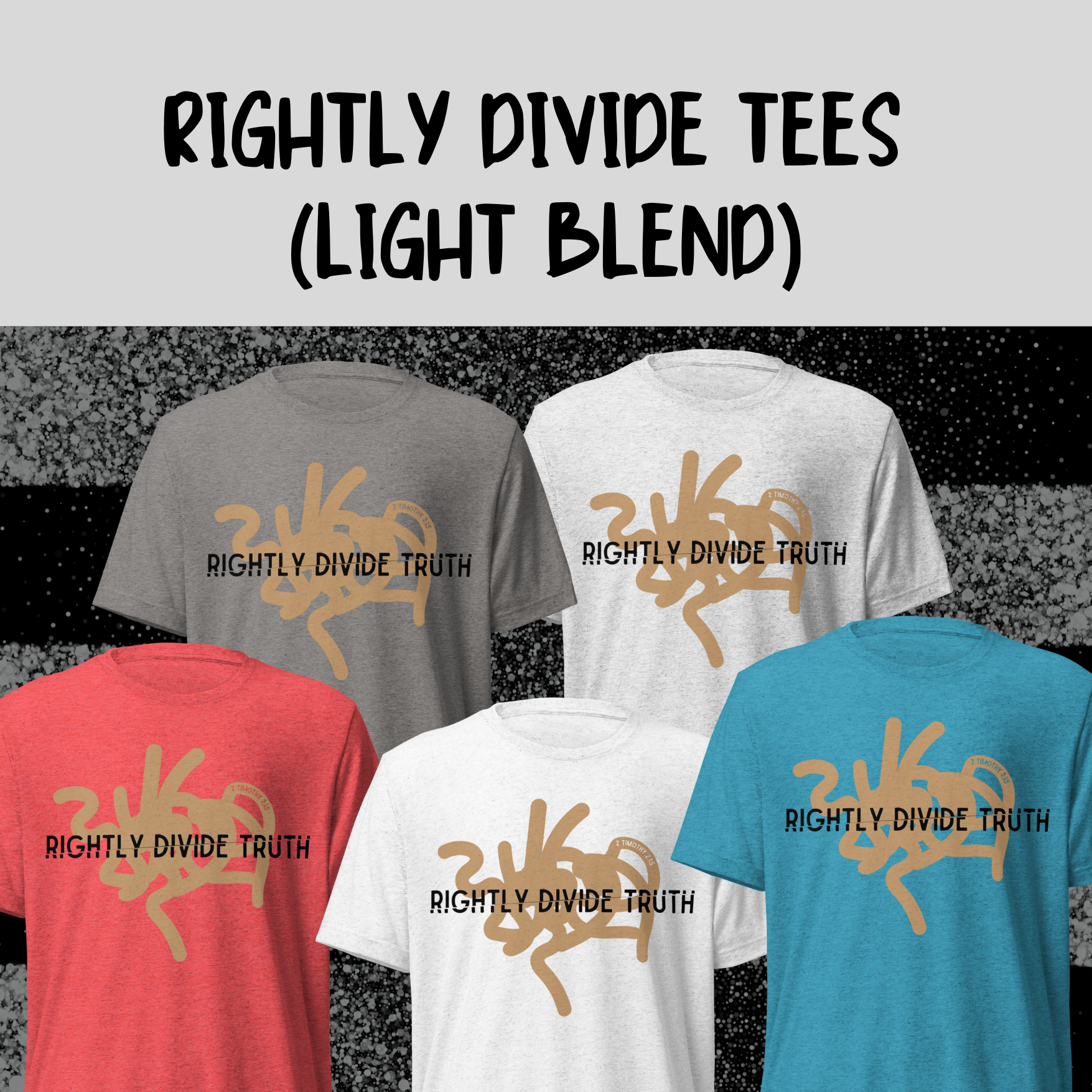 Unisex Rightly Divide Tee Light Blends