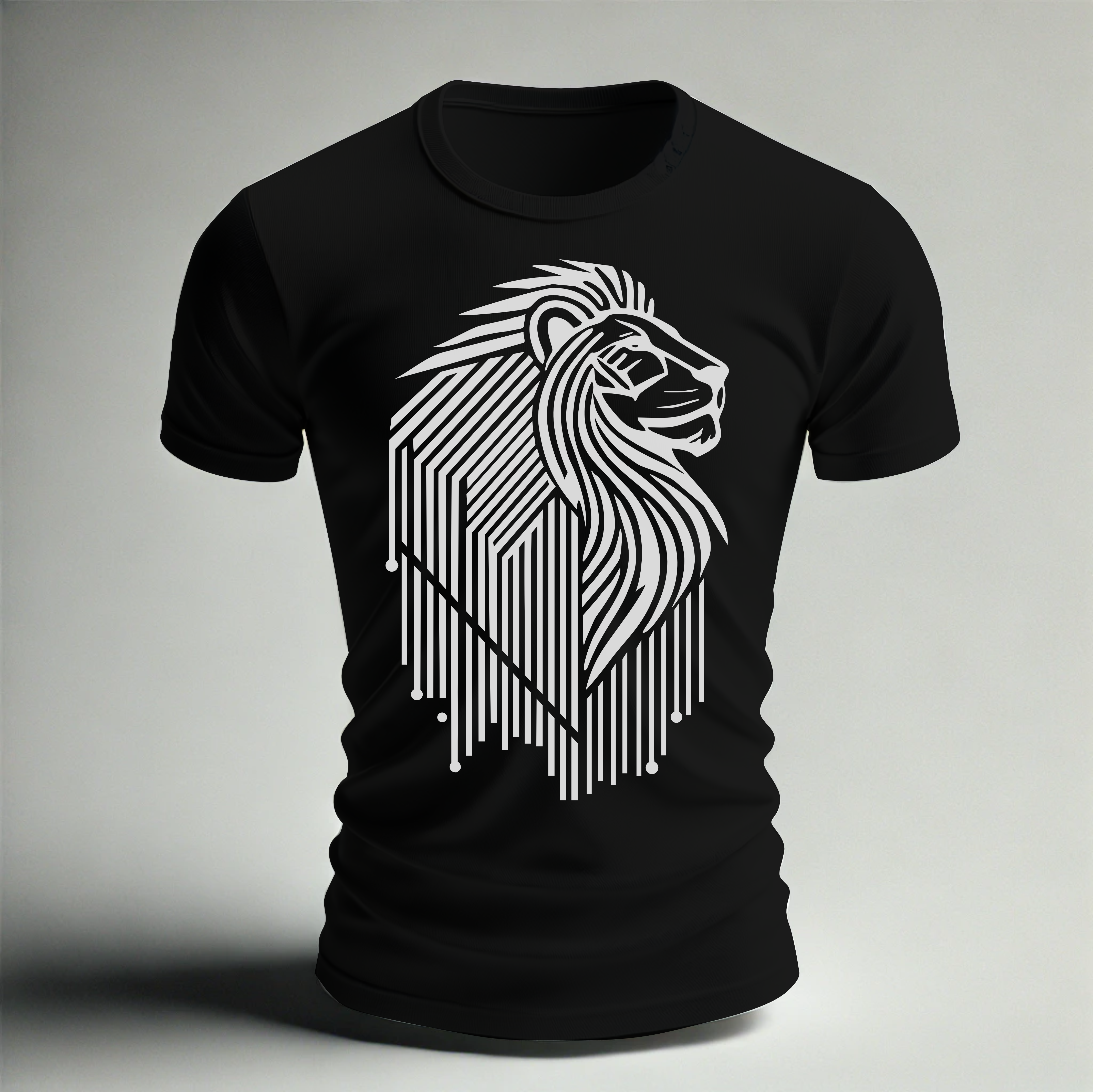 Playera con diseño de león 1