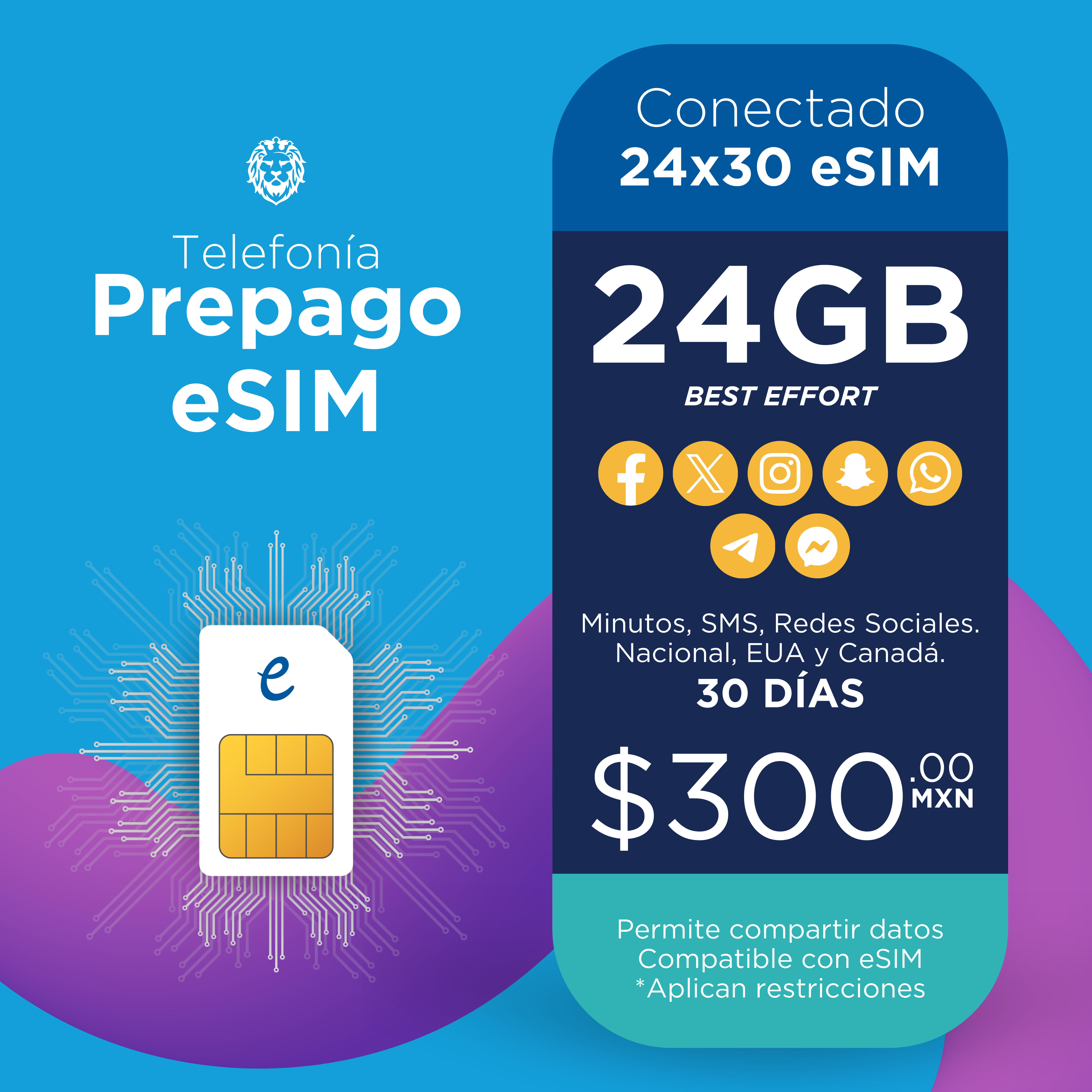 E-SIM Conectado 24x30