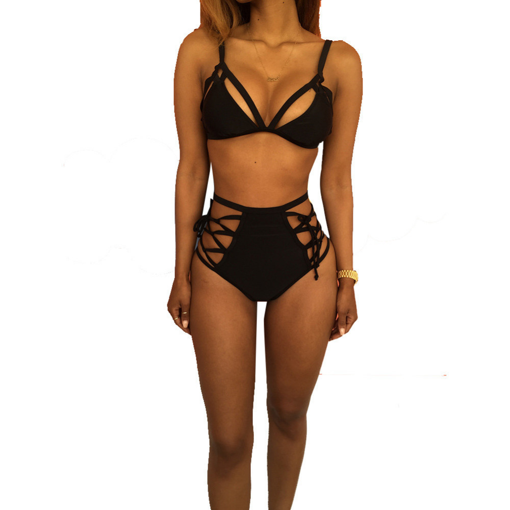 Strappy Black Bikini Set