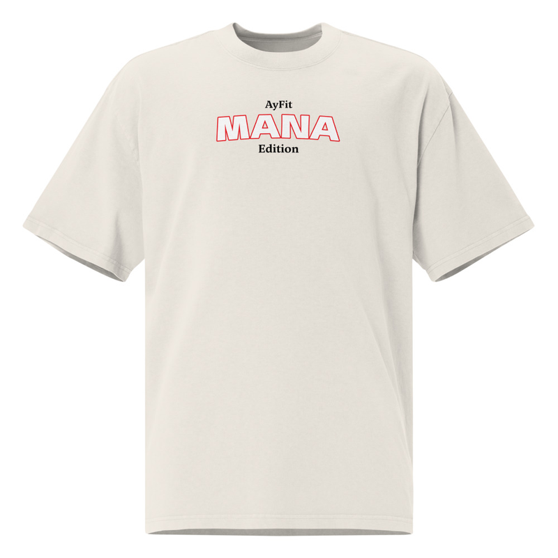 "MANA" Oversized Unisex Tee - Faded Bone
