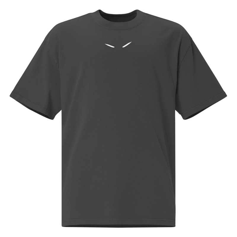 "SHH" Oversized Unisex Tee - Faded Black
