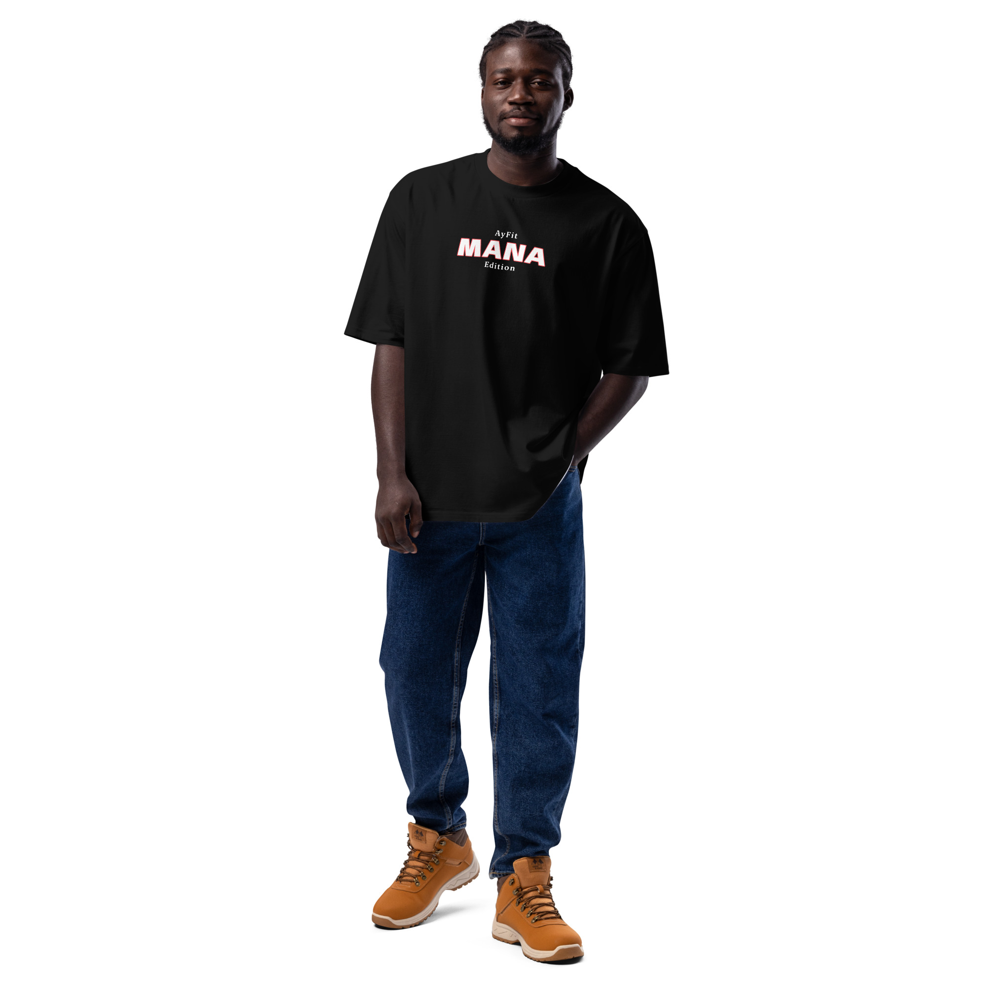 "MANA" Oversized Unisex Tee - Black
