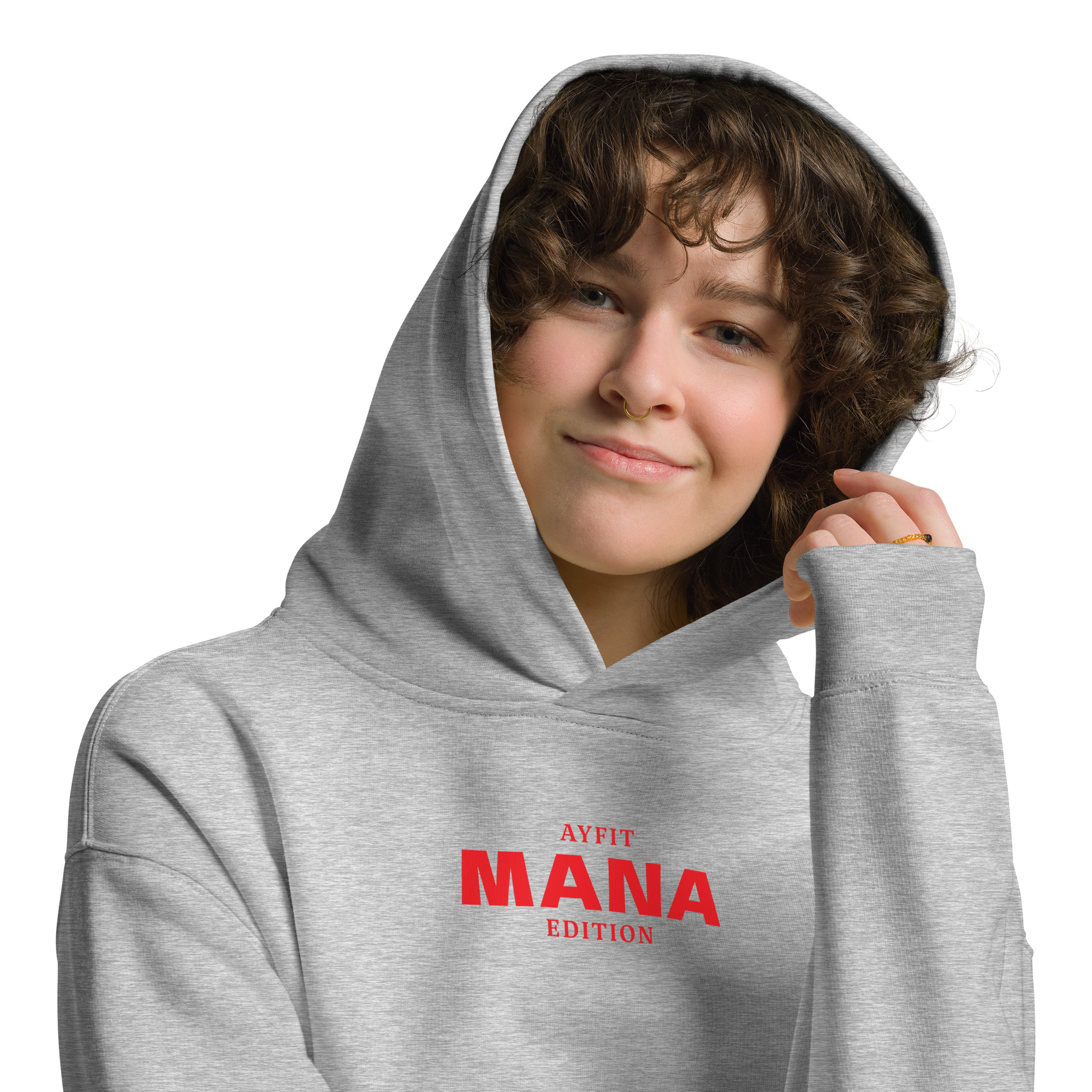 "MANA" Oversized Unisex Hoodie - Grey