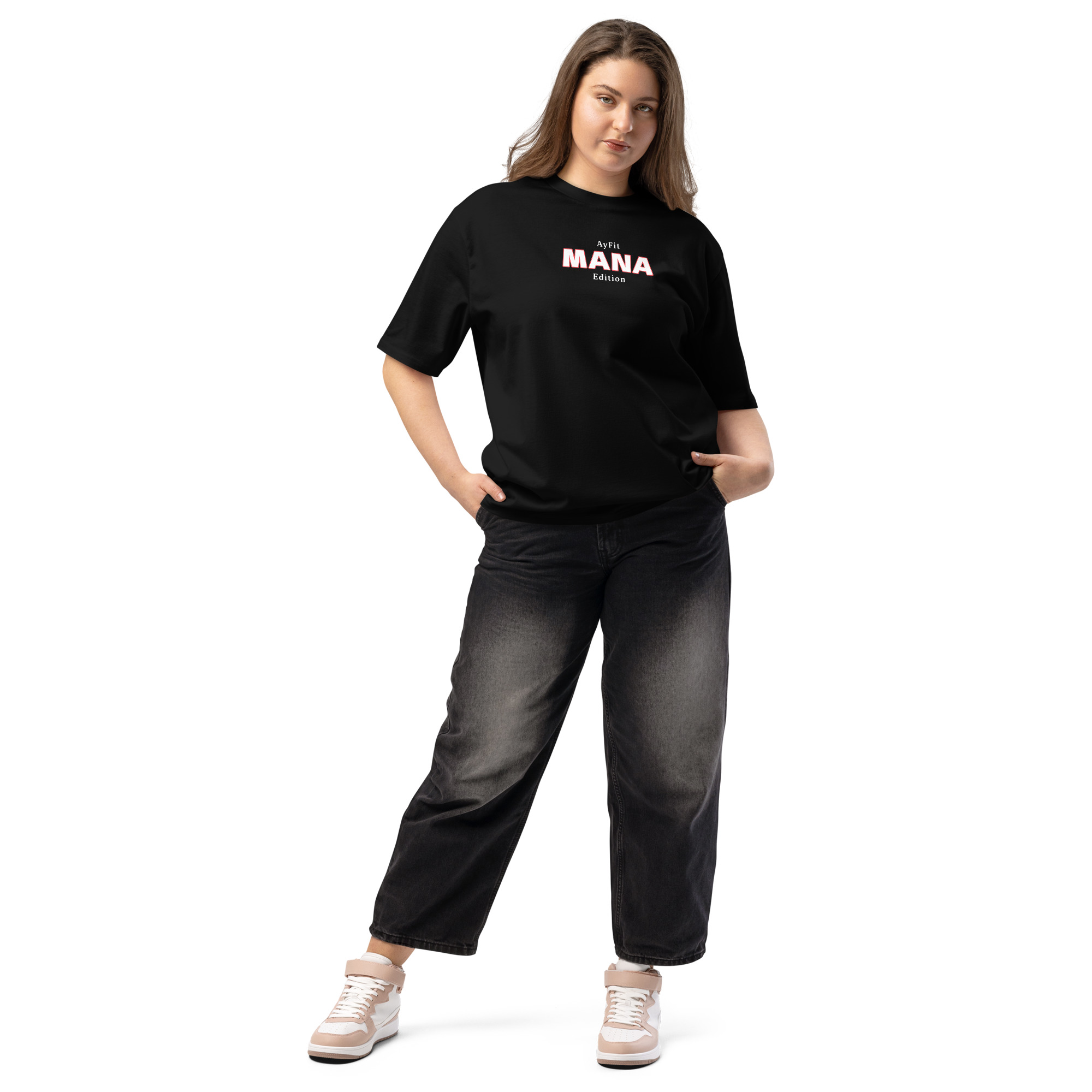 "MANA" Oversized Unisex Tee - Black