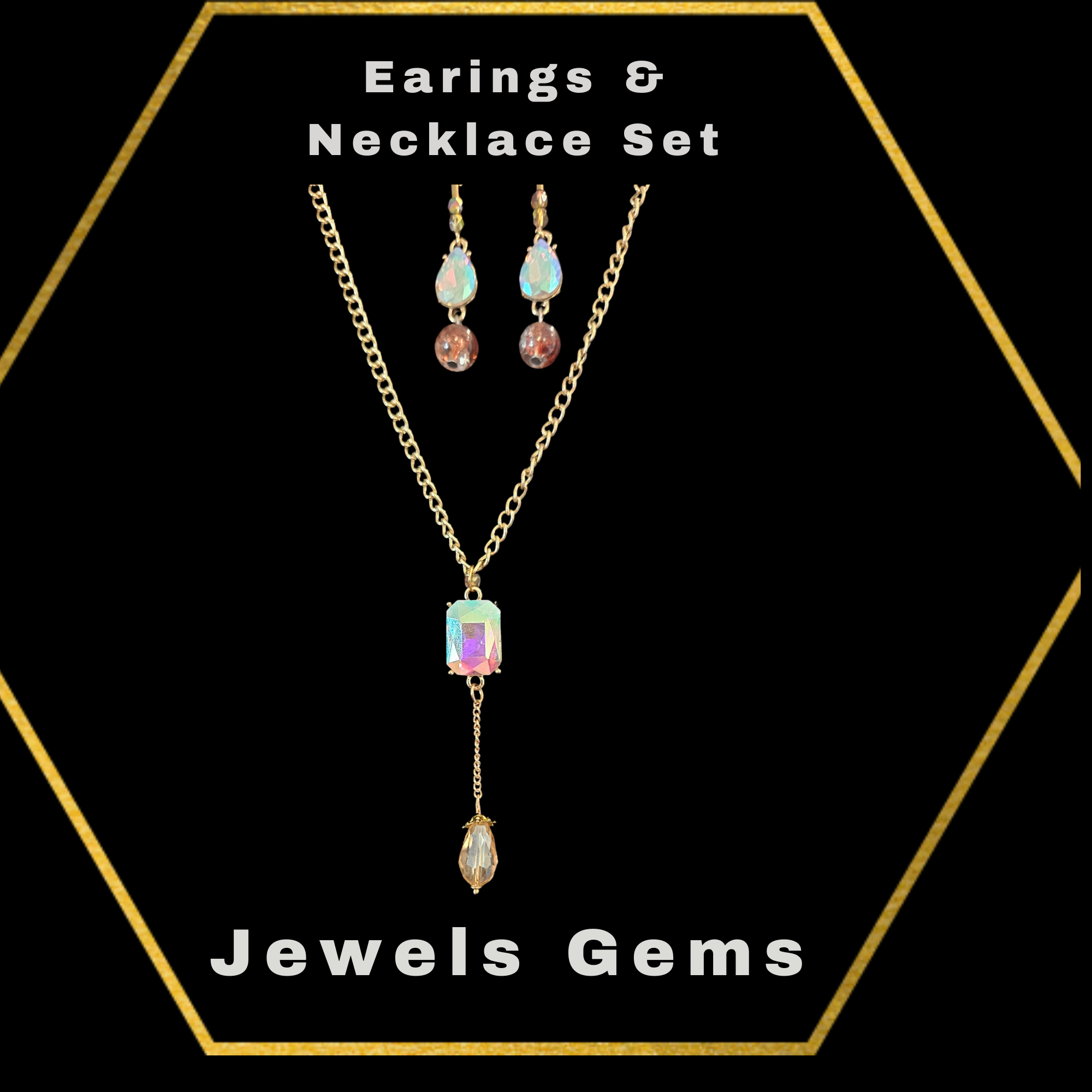 Elegant dazzling EARING & Necklace set