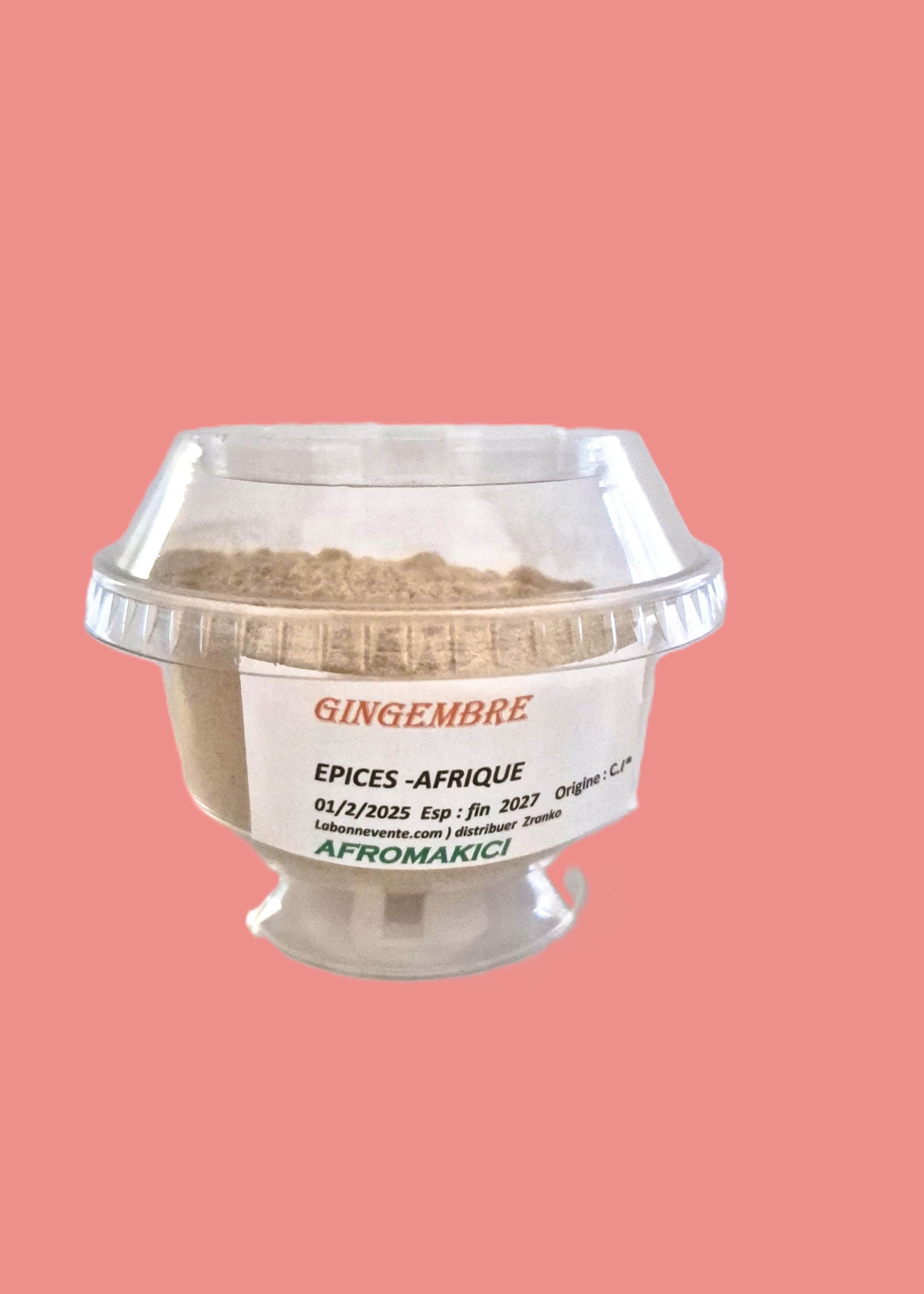 POUDRE DE GIMGEMBRE (80g) 24 pots x 1.25 euros