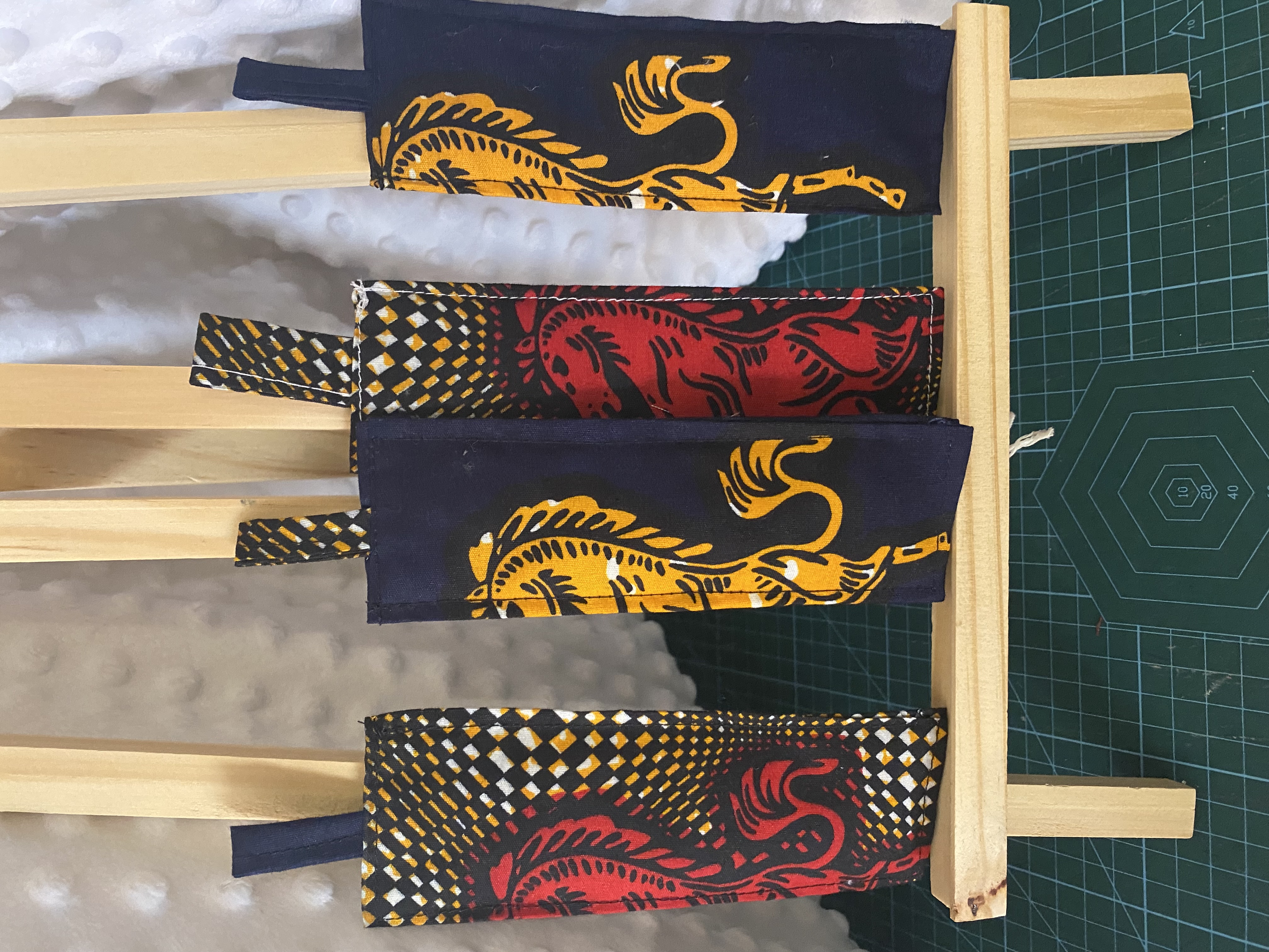 Marque-pages en tissu Wax