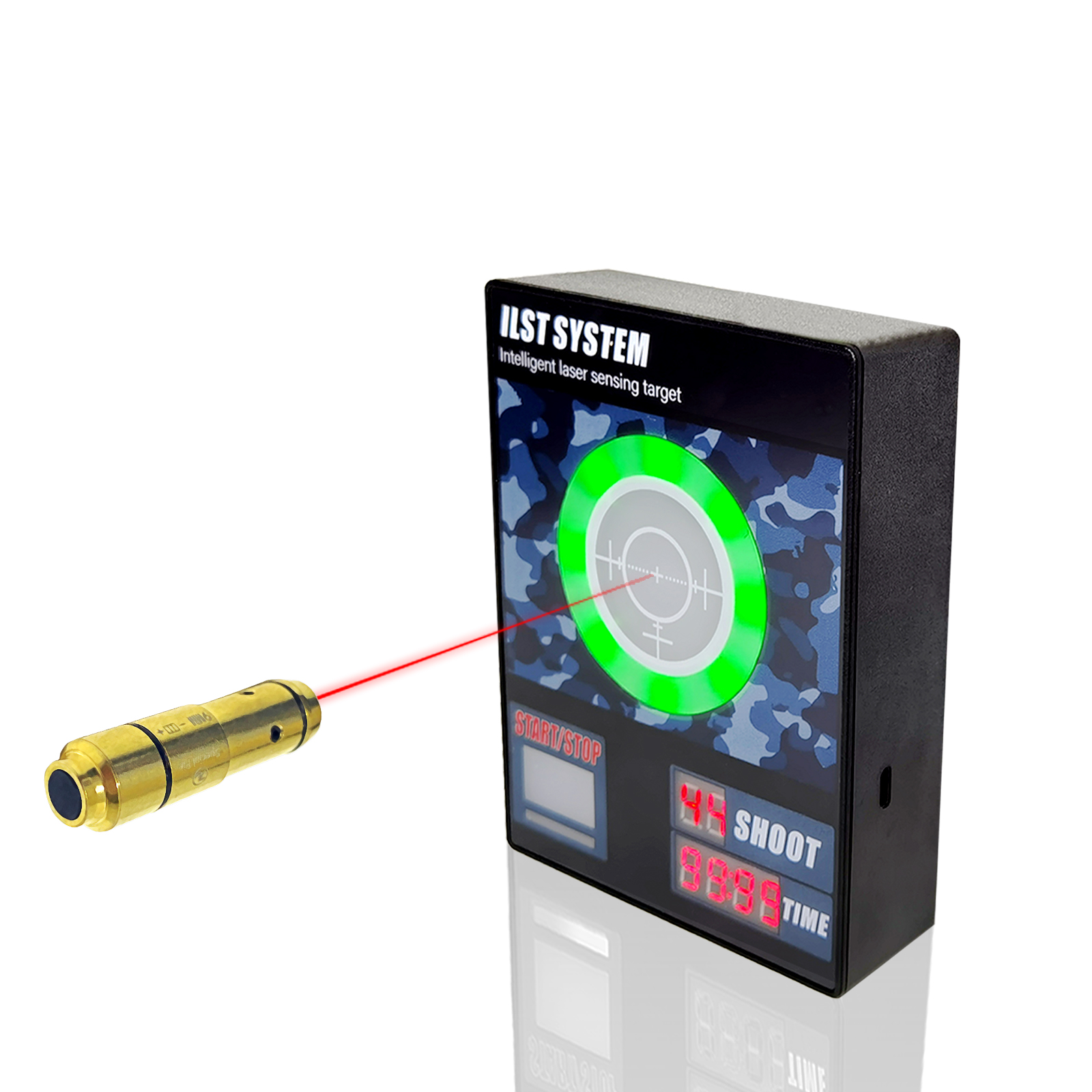 Cartouche laser d’entraînement – Disponible en 9mm, .380 ACP, .38 SP, .40 S&W, .45 ACP, .223 Rem