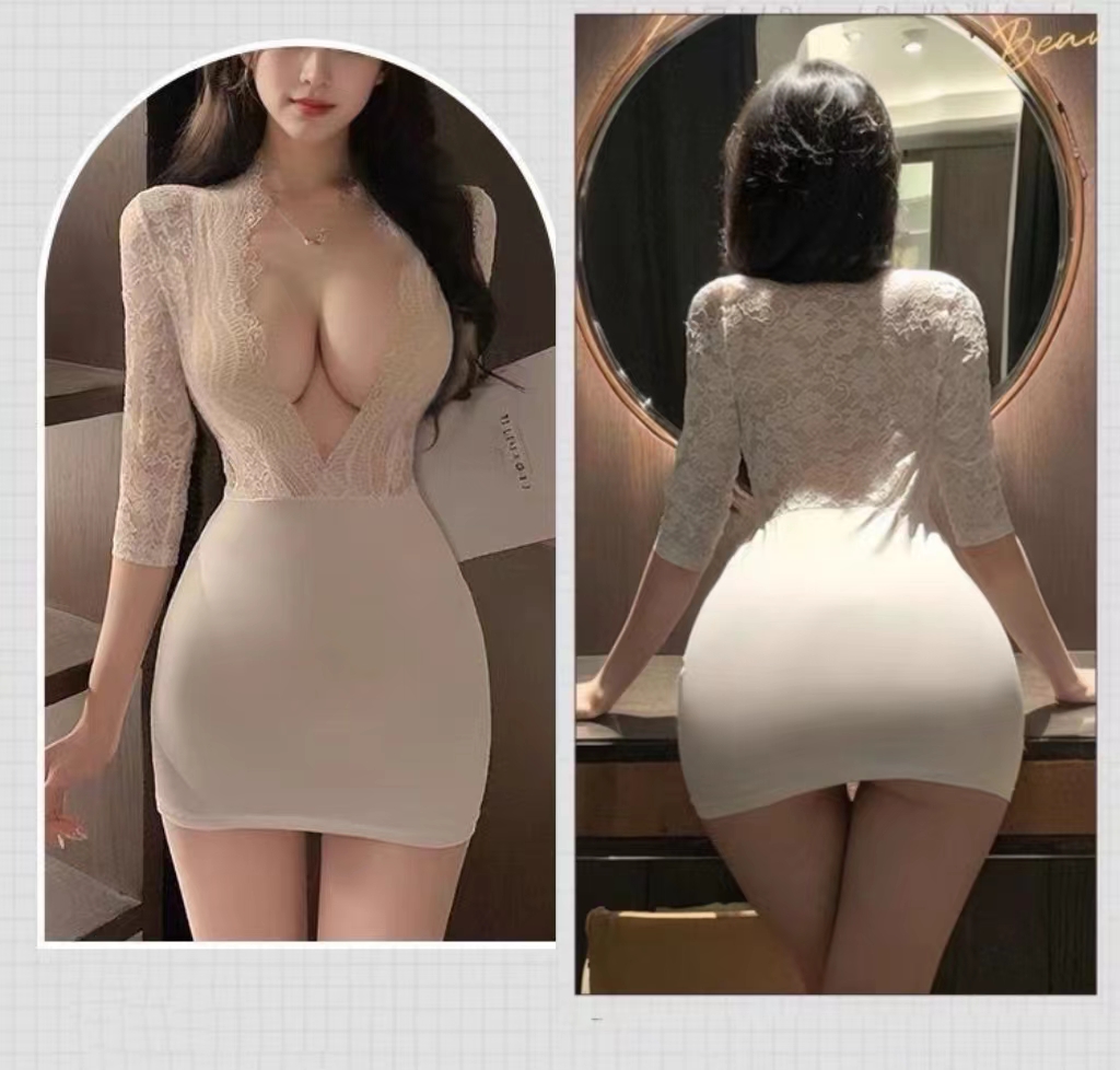 Elegant black lace dress