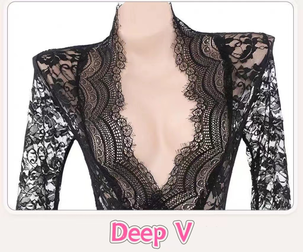 Elegant black lace dress