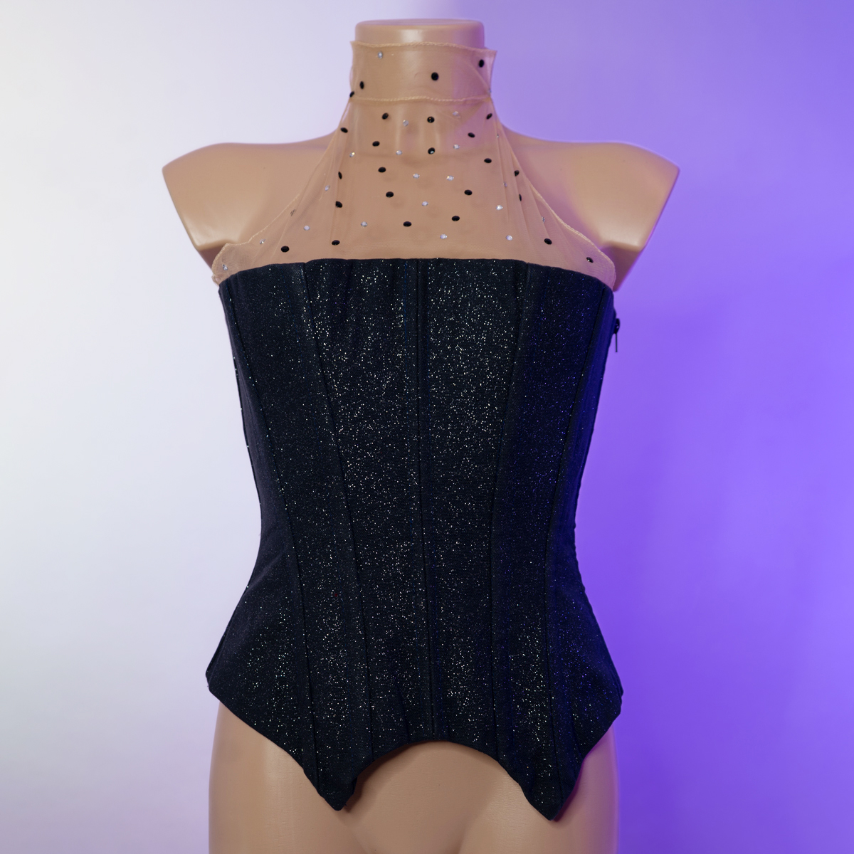 Corset transparencias pedrería