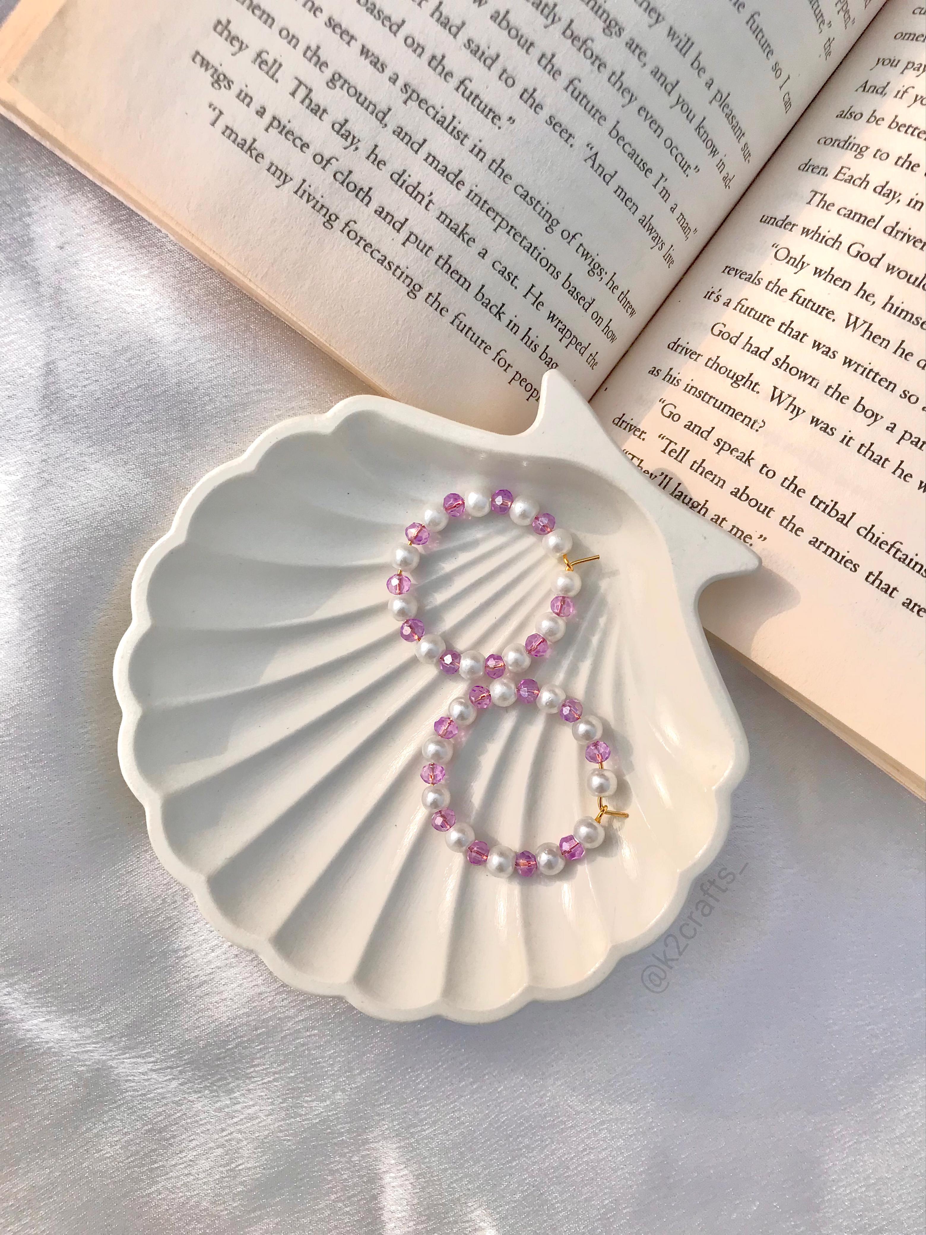 Pearly Purple Earring Hoops