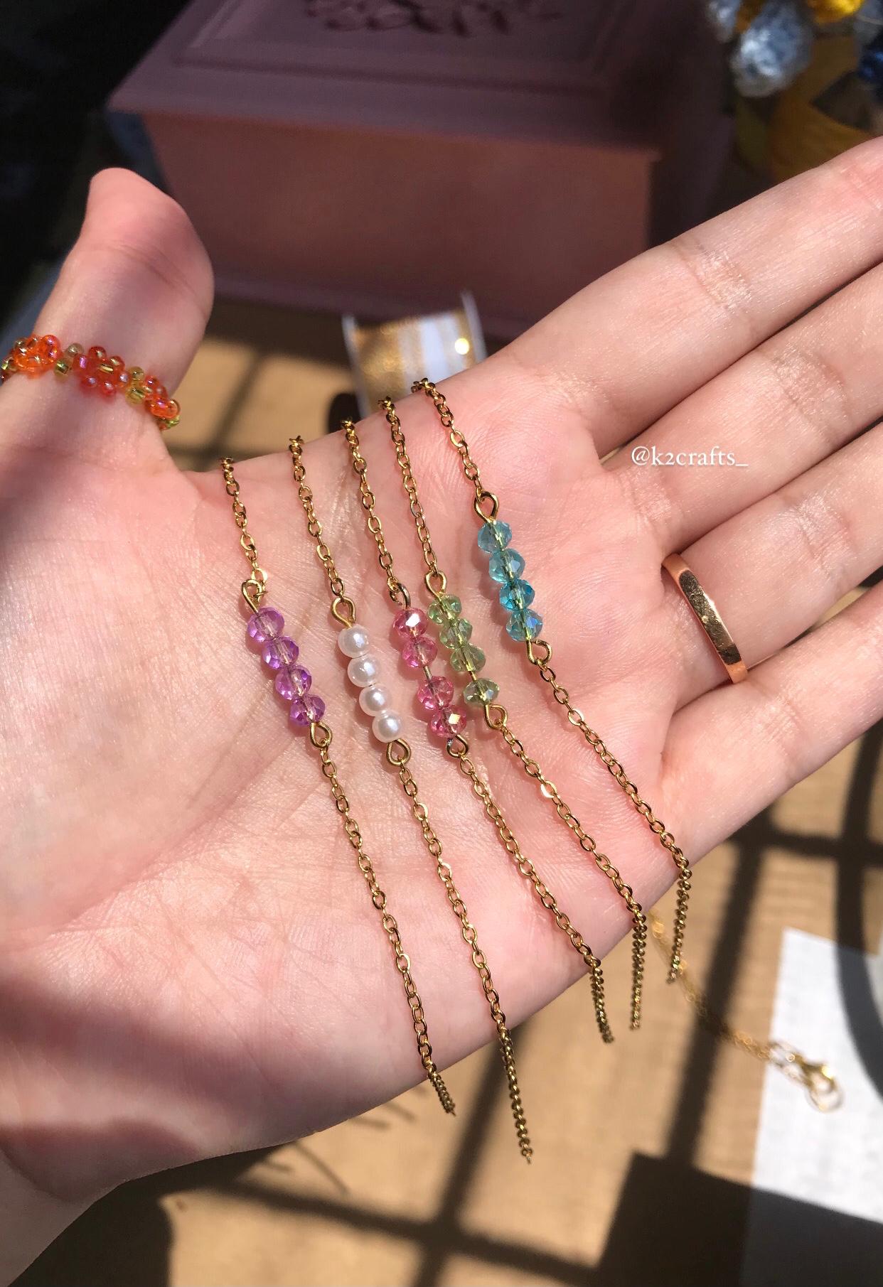 Crystal Beads Chain Bracelets