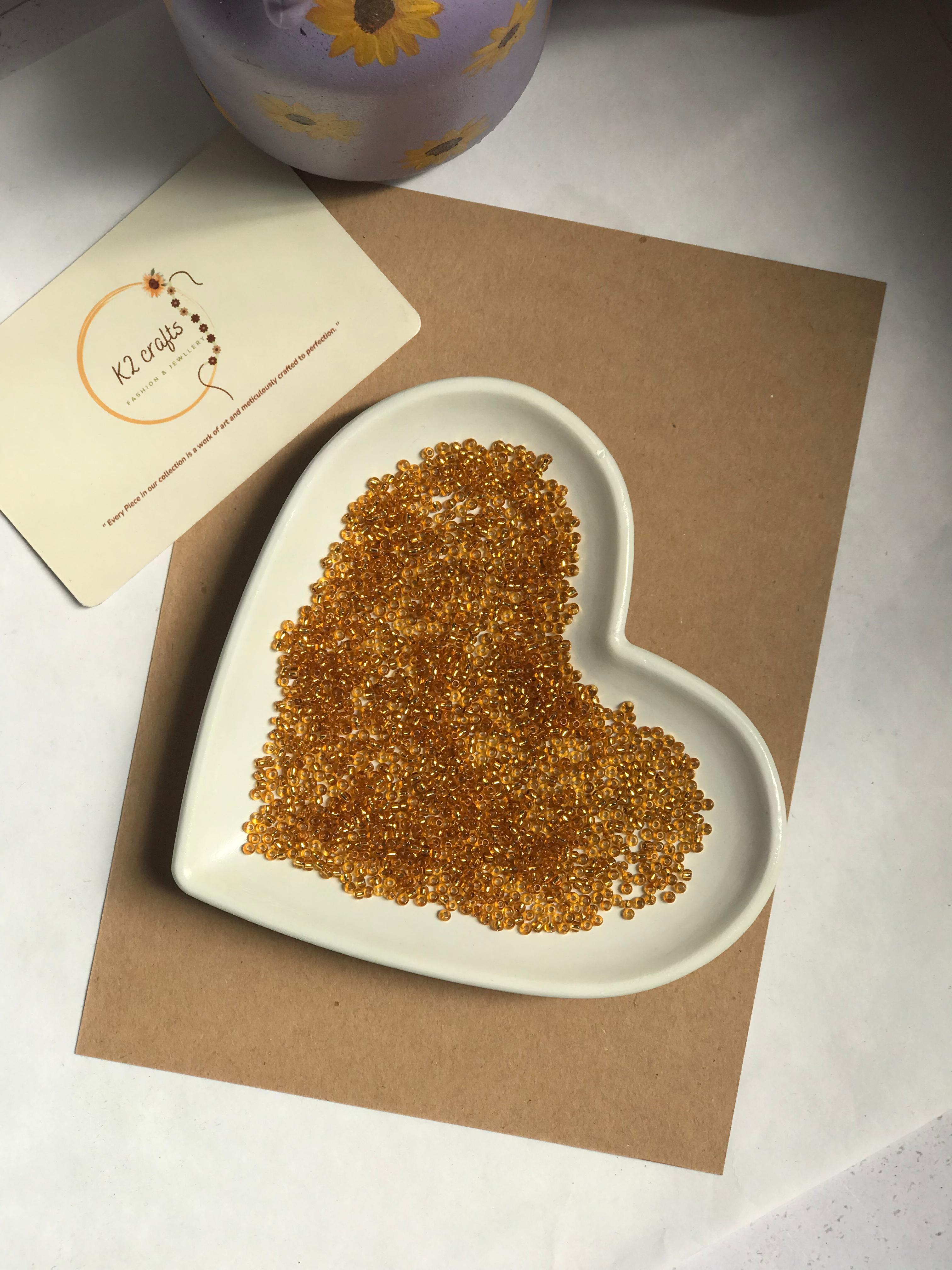 Golden Yellow Glass Seed Beads