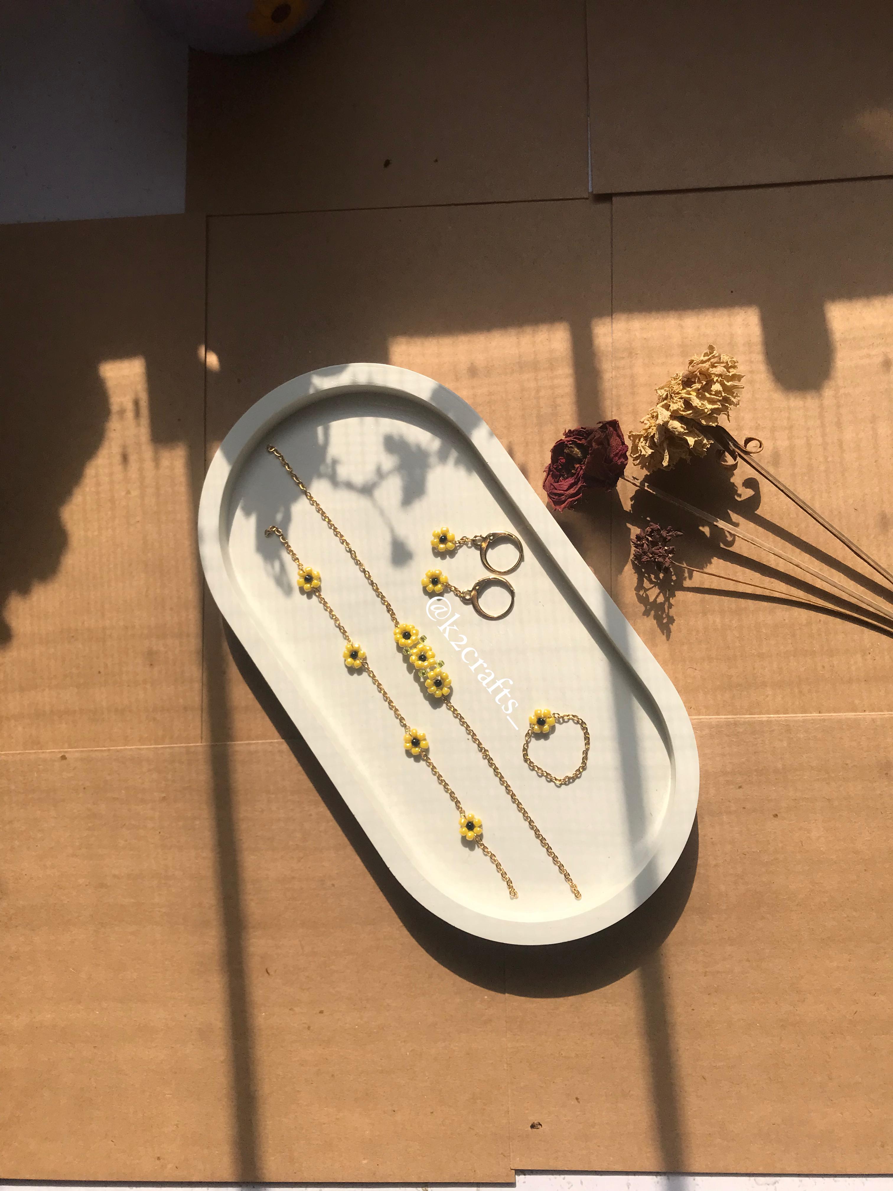 Sunflower chain Jewellery Set