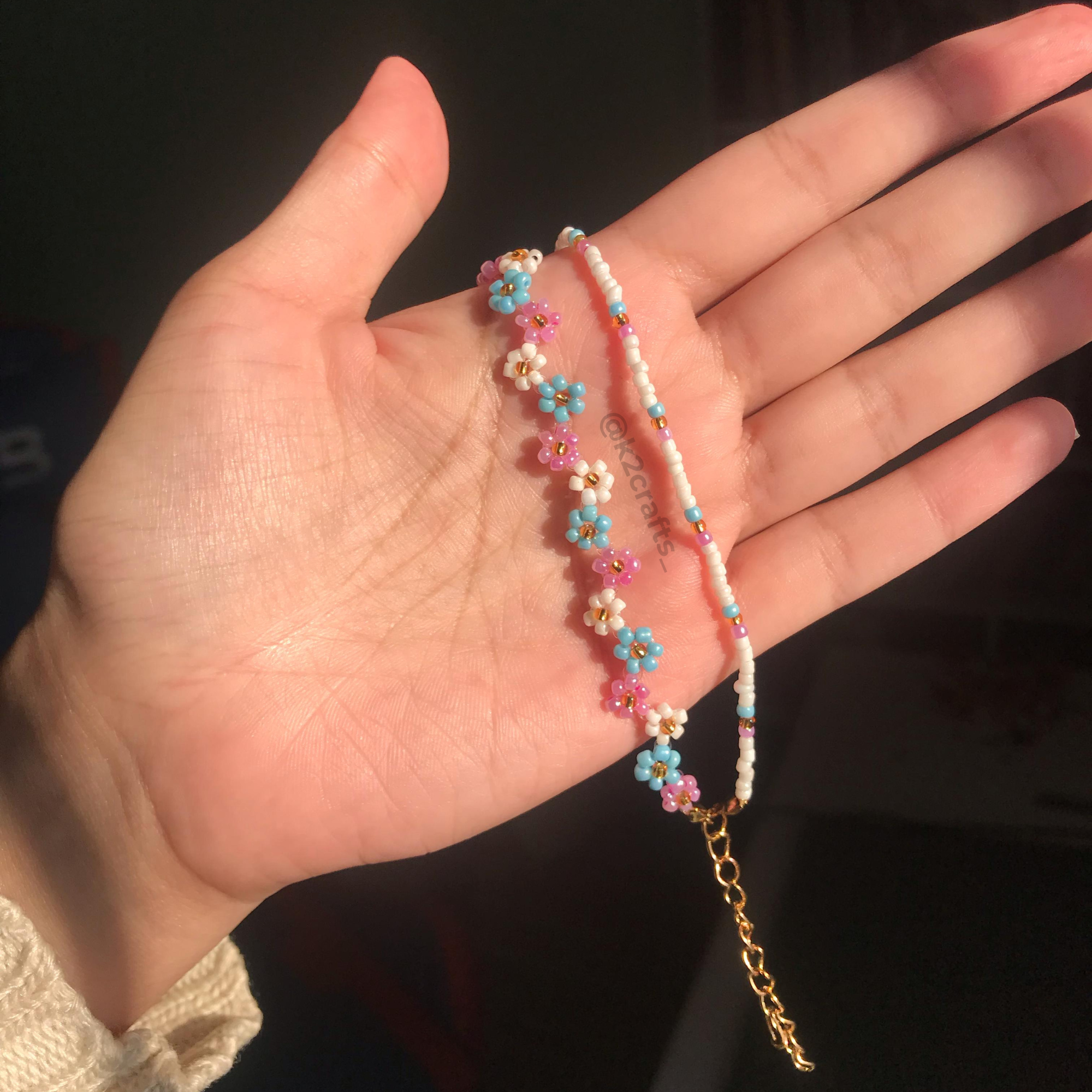 Zigzag Flowers 2 layered Bracelet