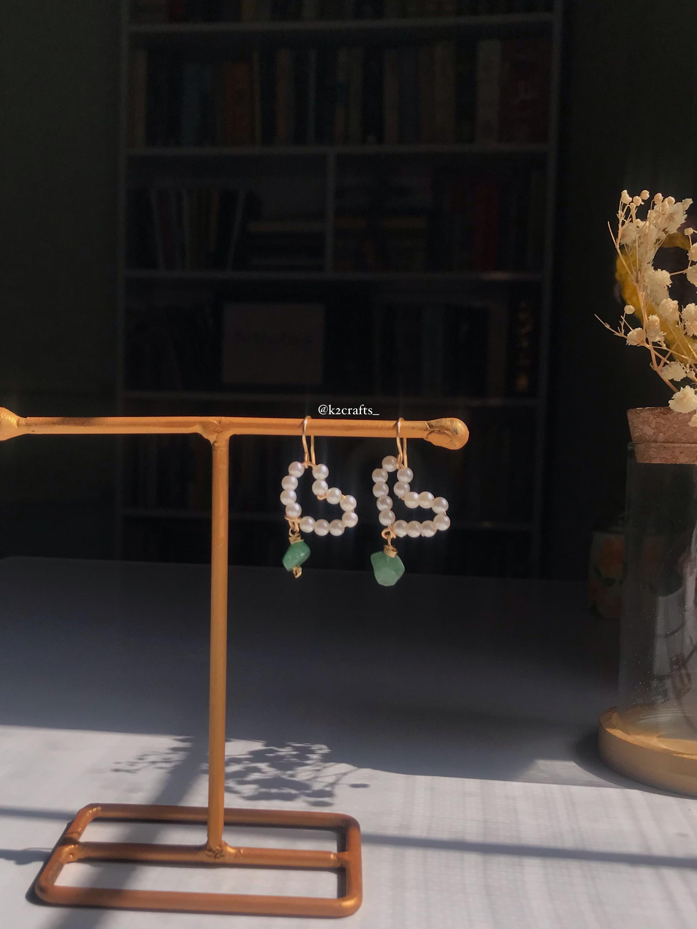 Pearly Heart with Green Aventurine