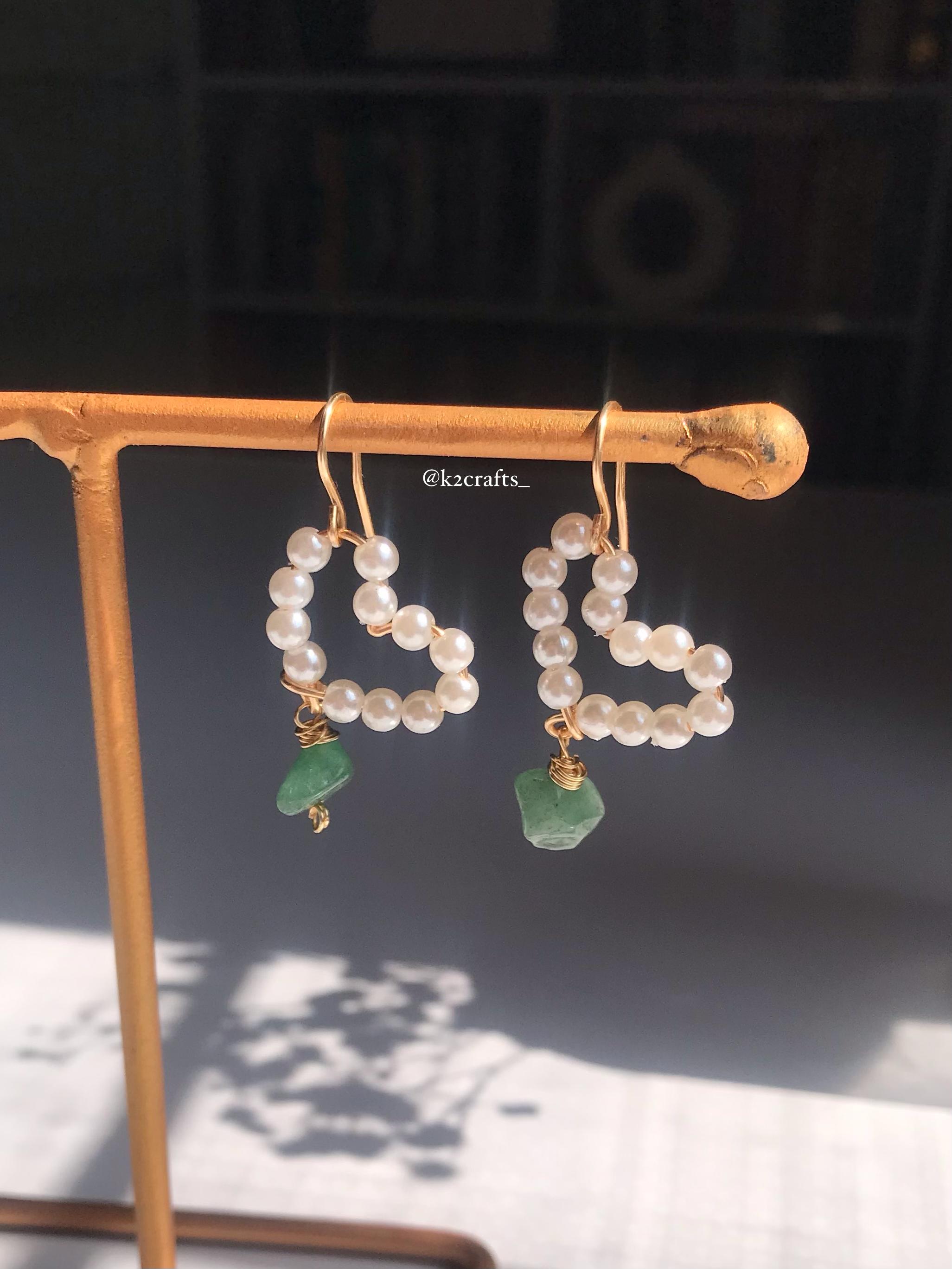 Pearly Heart with Green Aventurine