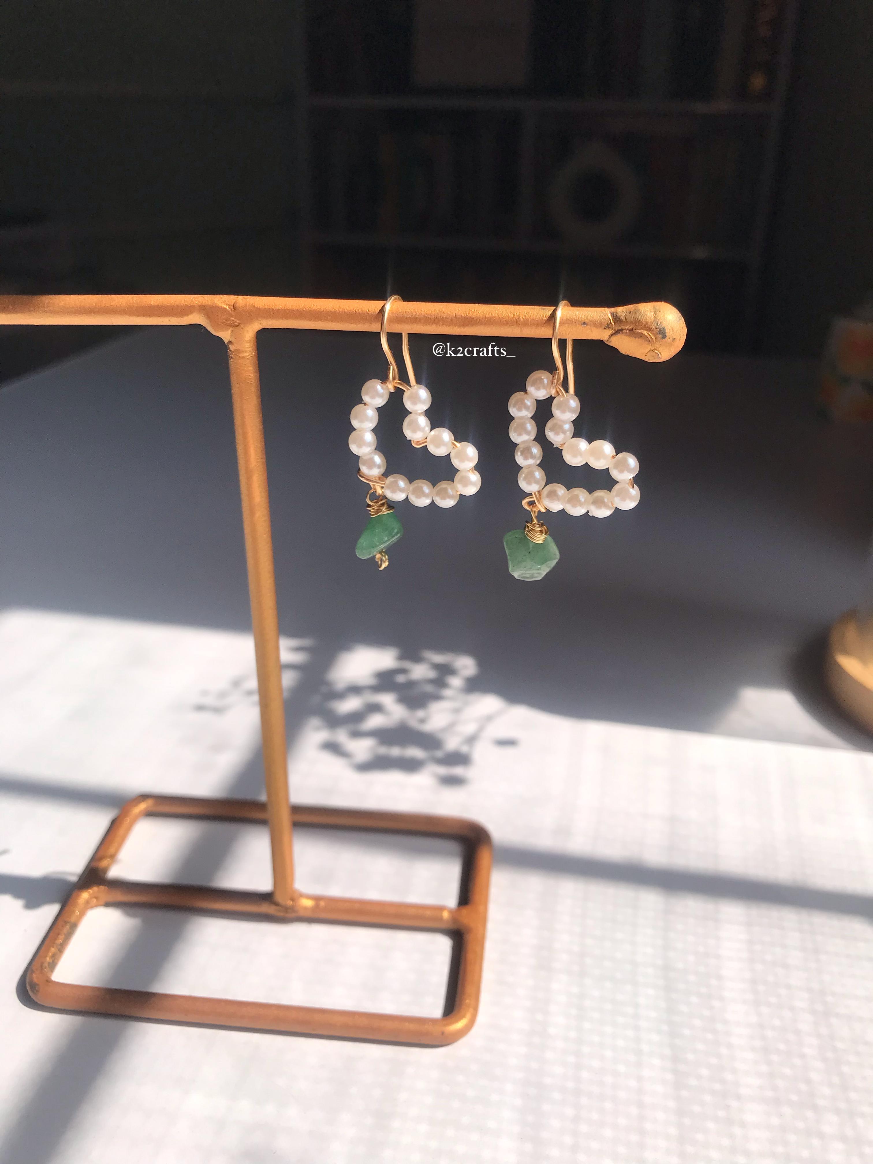 Pearly Heart with Green Aventurine