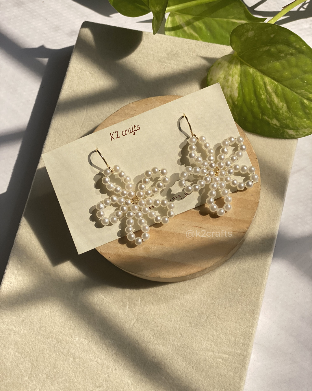Pearly Flower Earrings