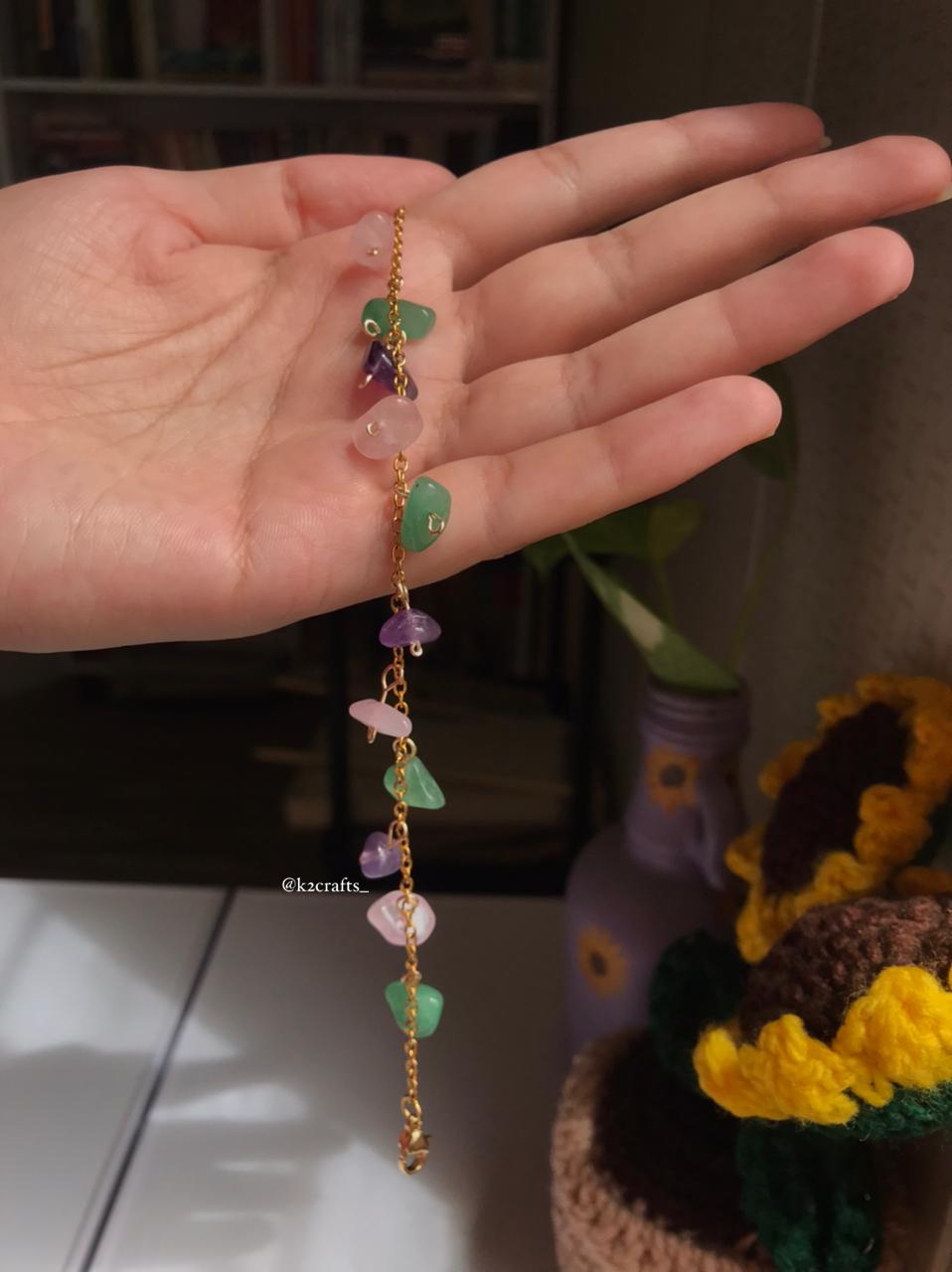  Gemstone Charm Bracelet