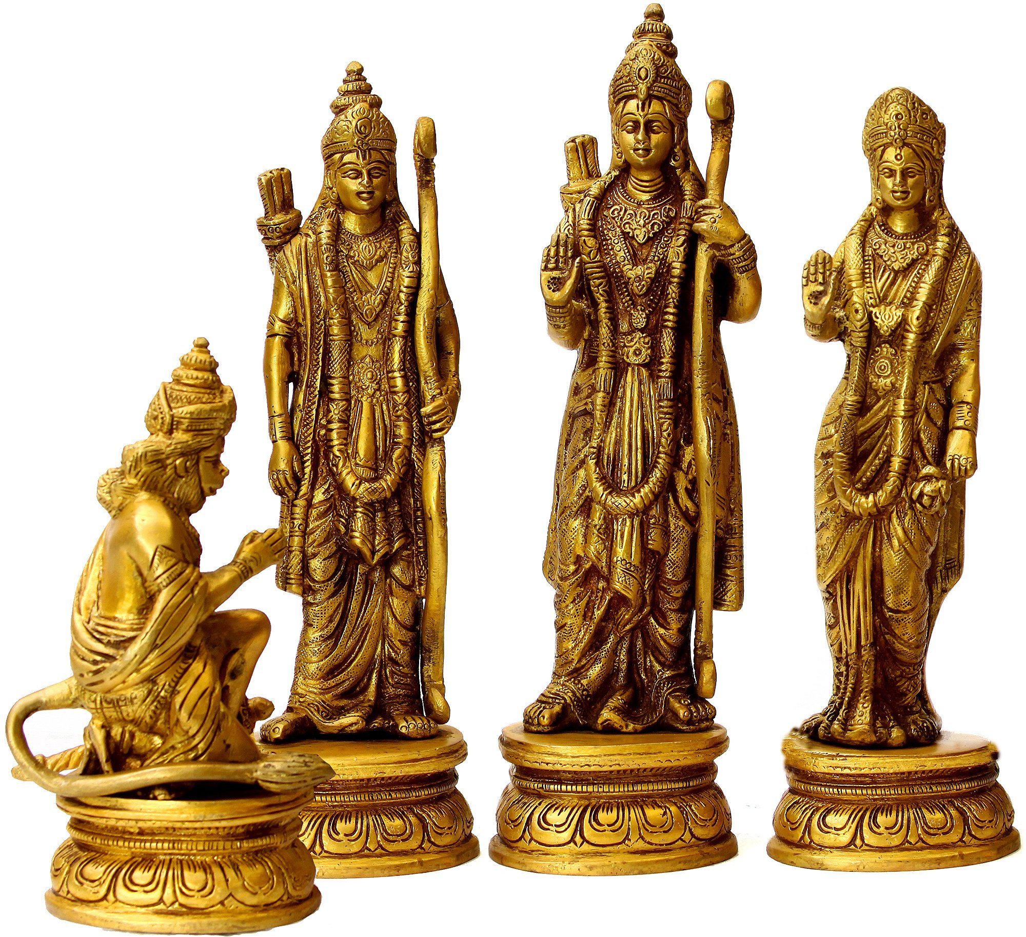 Ramdarbar Brass Statue Set (11 Inches) 