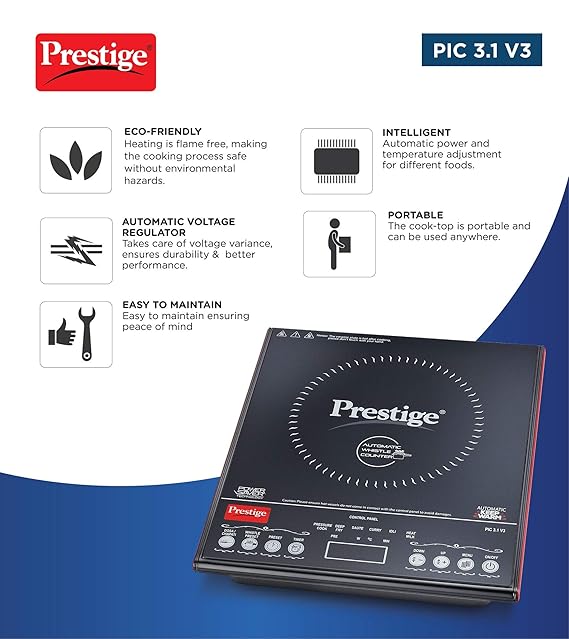 Prestige PIC 3.1 V3 2000 Watts Induction Cooktop