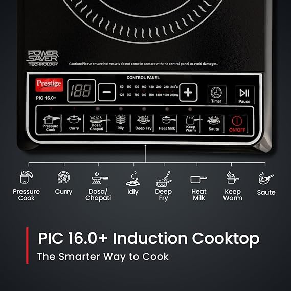 Prestige PIC 16.0 plus 2000 Watts Induction Cooktop