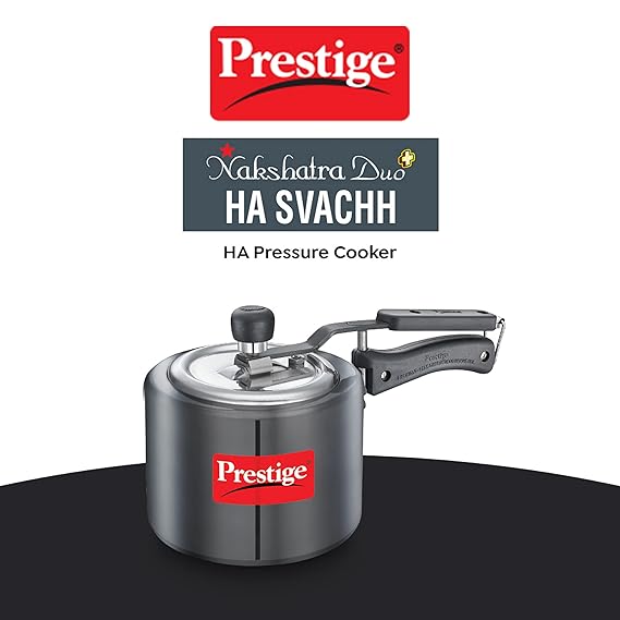 Prestige Nakshatra Duo Plus Svachh Hard Anodised Aluminium Pressure Cooker 