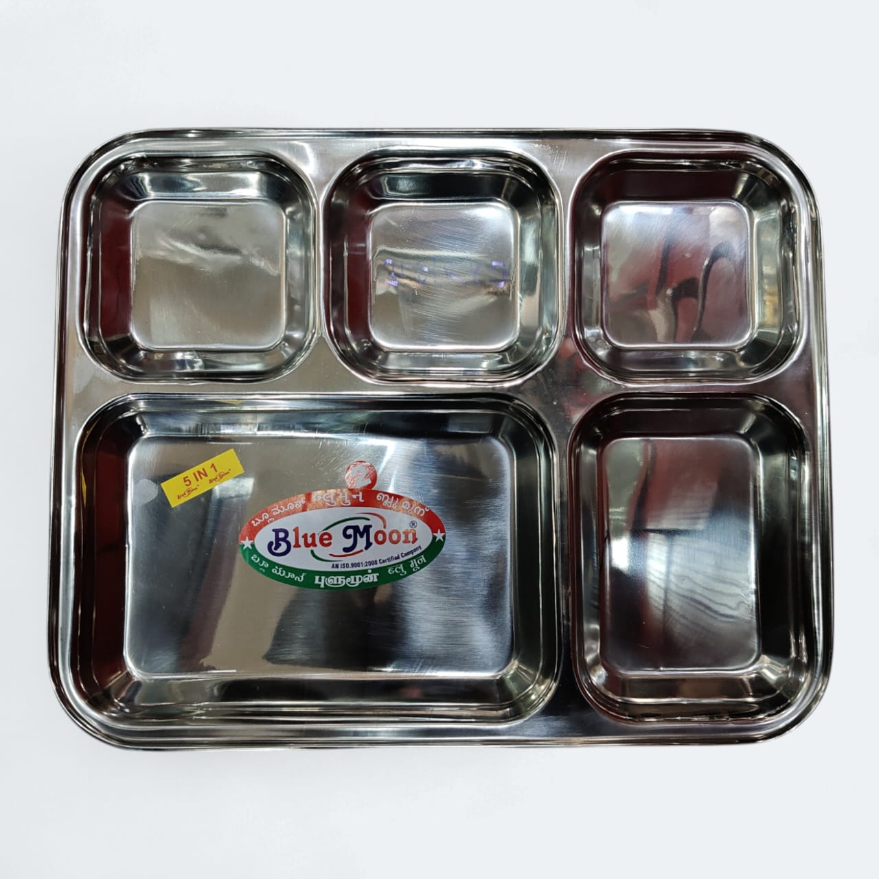 Stainless Steel Blue Moon 5 In 1 Khand Thali