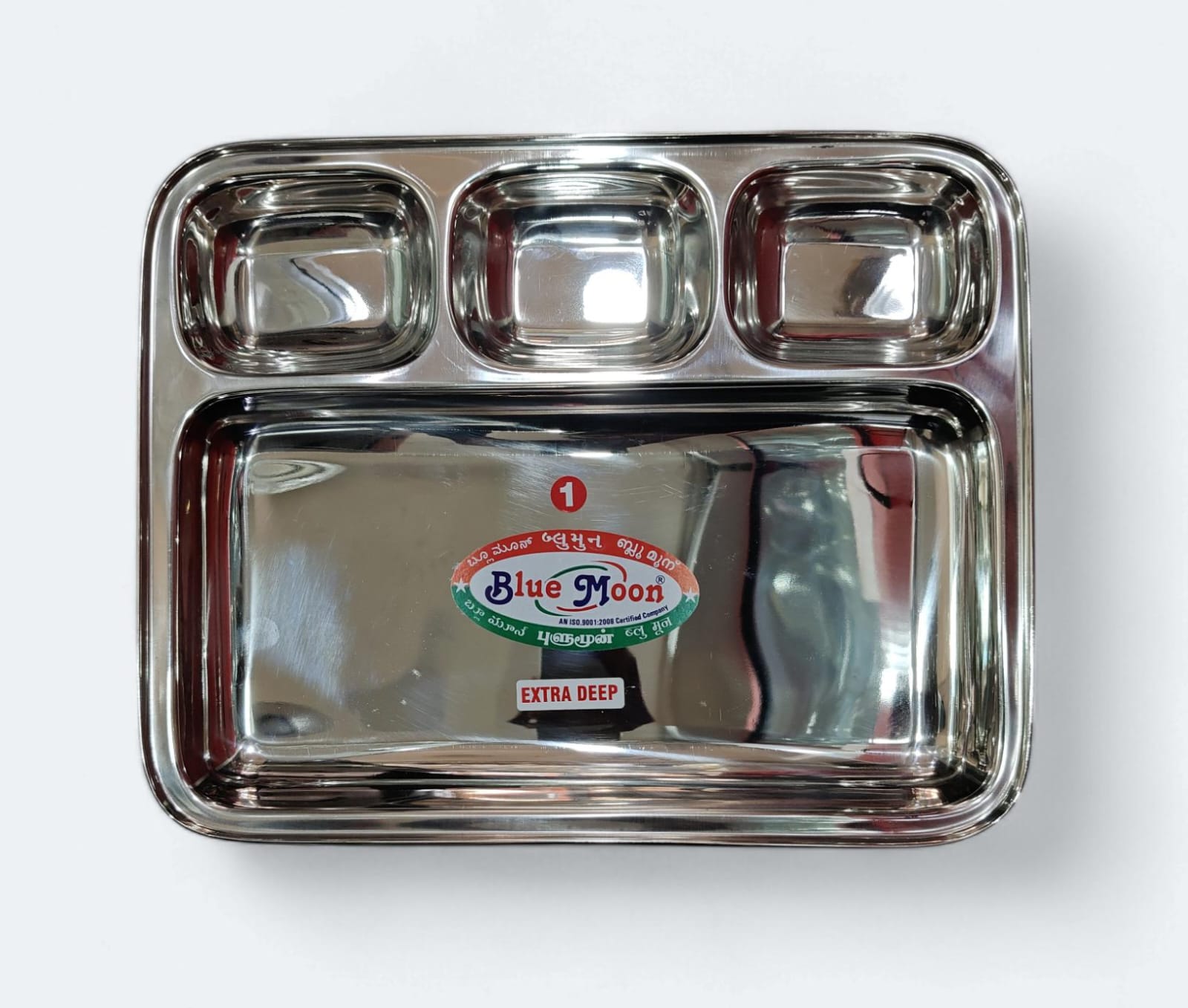 Stainless Steel Blue Moon Extra Deep Khand Thali