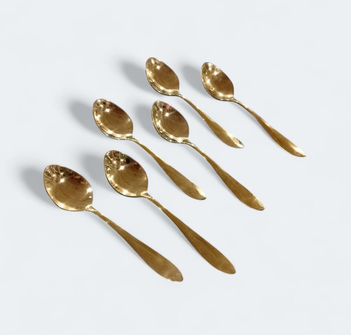Italica 17.5 cm Stainless Steel Golden Spoon Set ( Pack of 6pc)