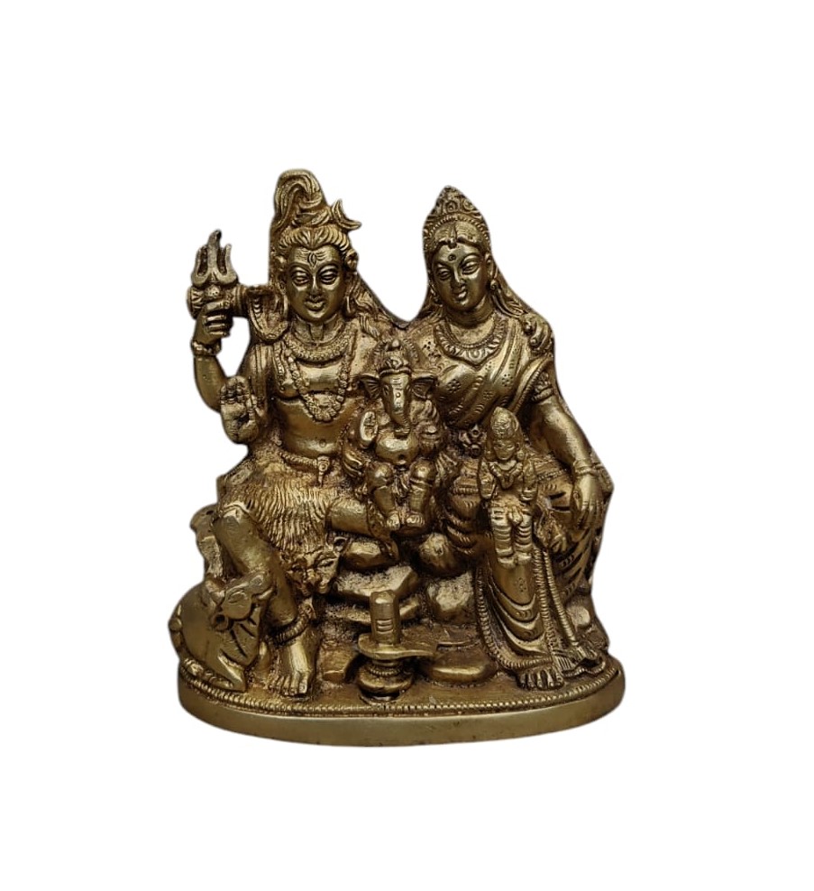 Brass Shiv Parivar Idol Height 16 Cm