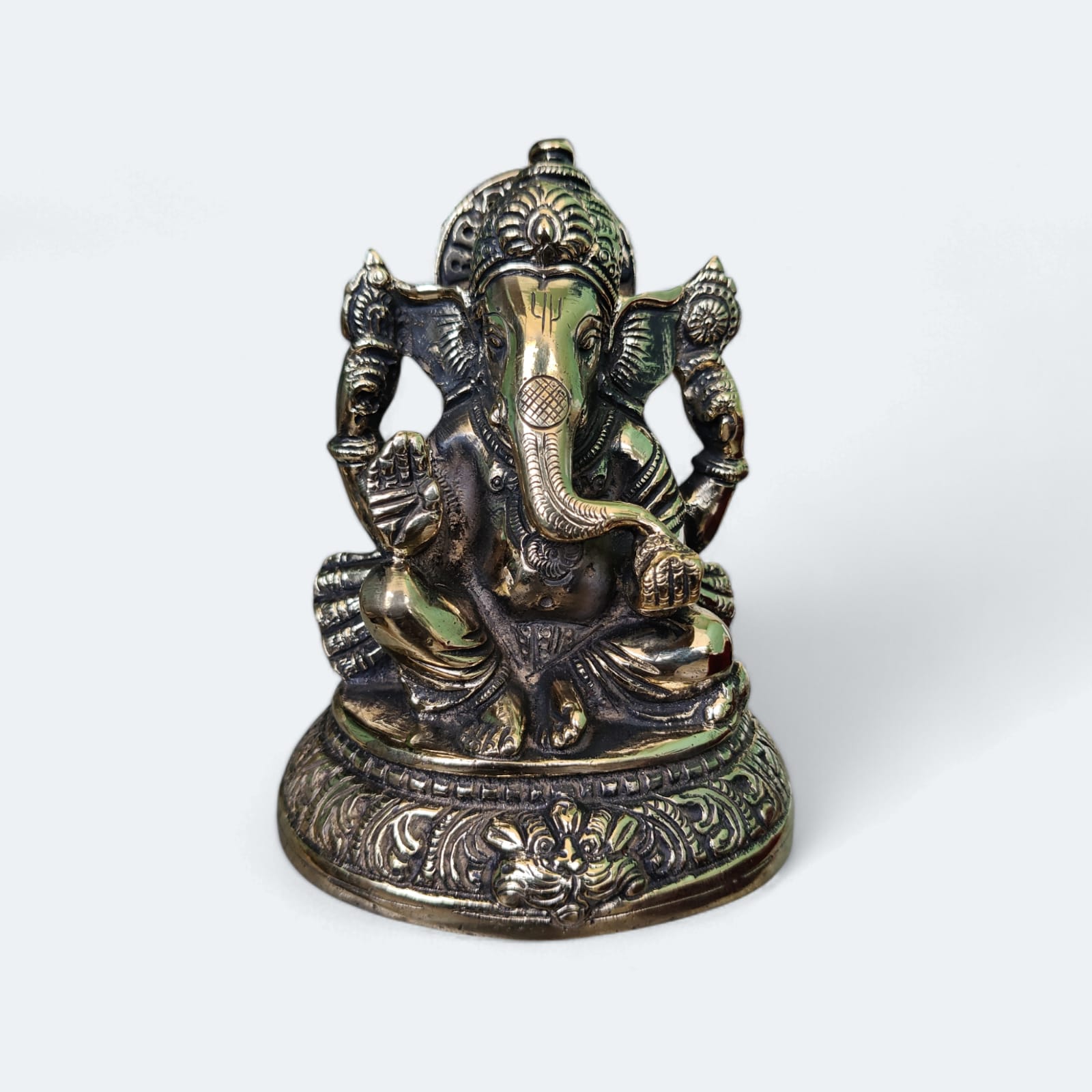 Brass Ganesh Idol Height 12.5 Cm