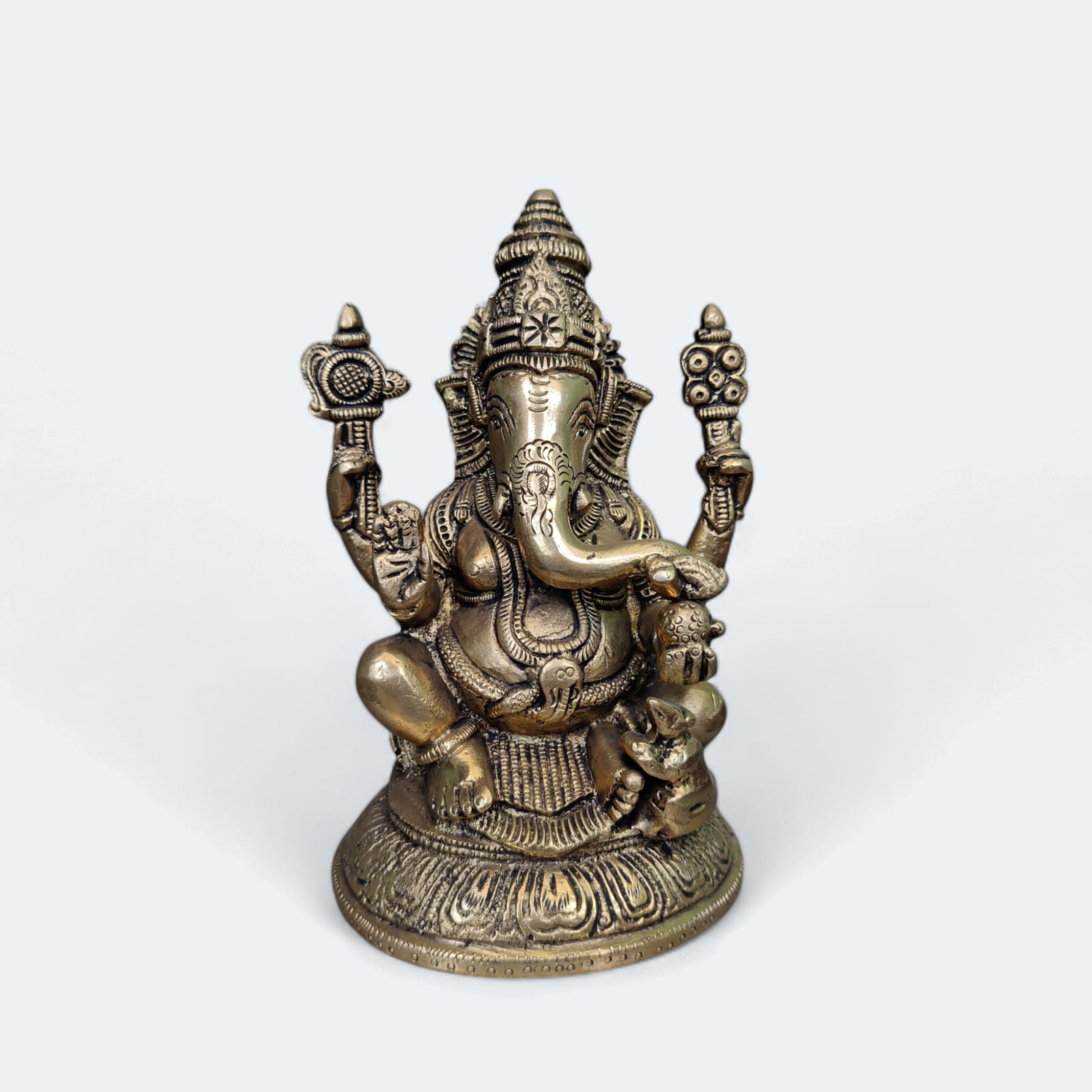 Brass Ganesh Idol Height 16 Cm