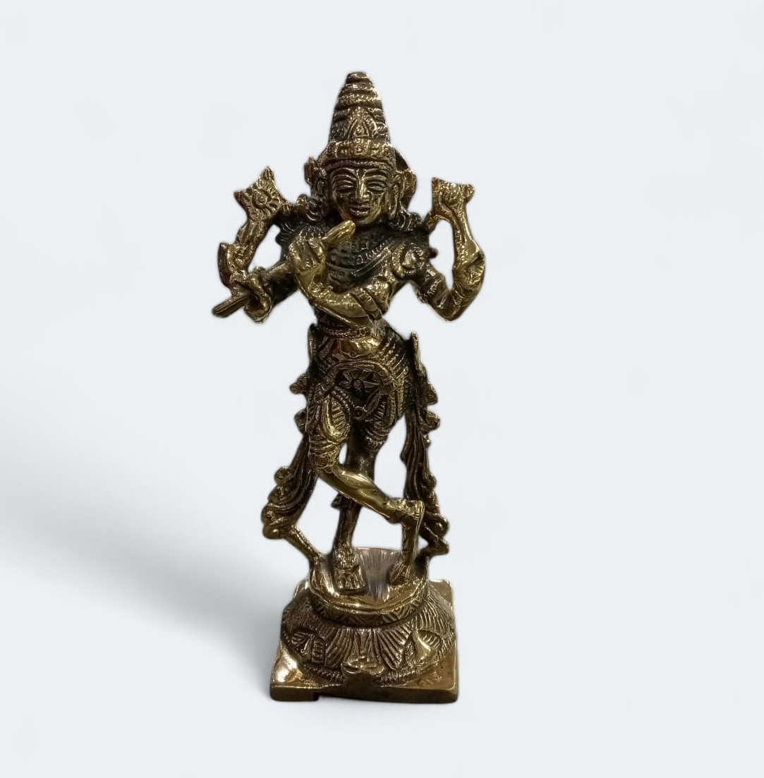 Krishana Brass Idol Height 19.5 Cm