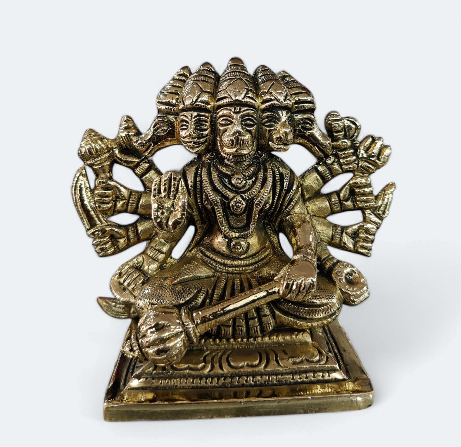Pure Brass Panchmukhi Hanuman Idol Height 8.5 Cm